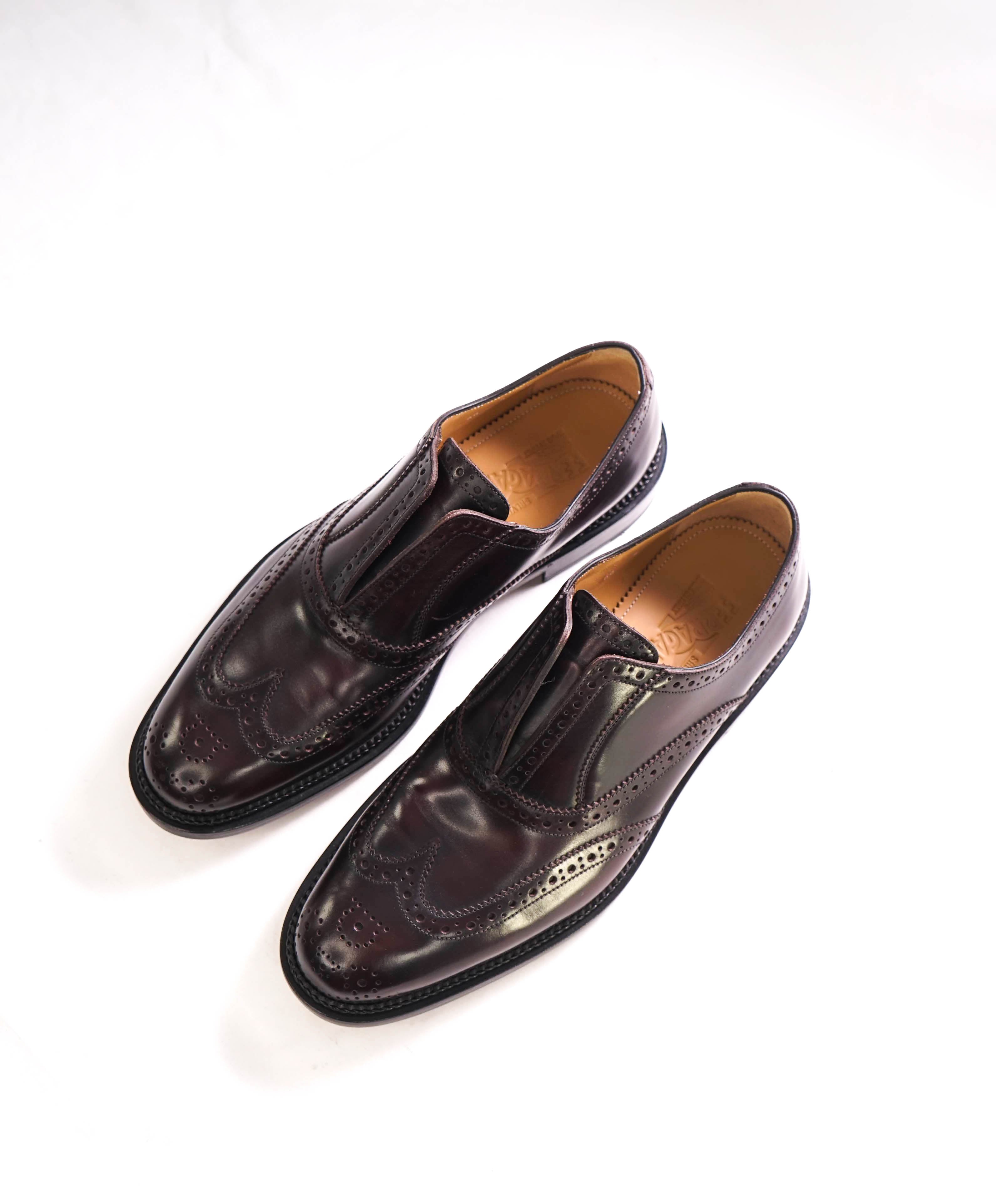 $1,150 SALVATORE FERRAGAMO - "Gaudino" Logo Brogue Loafers - 9 EE US