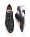 $750 SALVATORE FERRAGAMO - "BOSTON" Black Apron-Toe Oxford - 12 E US