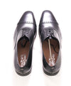 $750 SALVATORE FERRAGAMO - "BOSTON" Black Apron-Toe Oxford - 12 E US