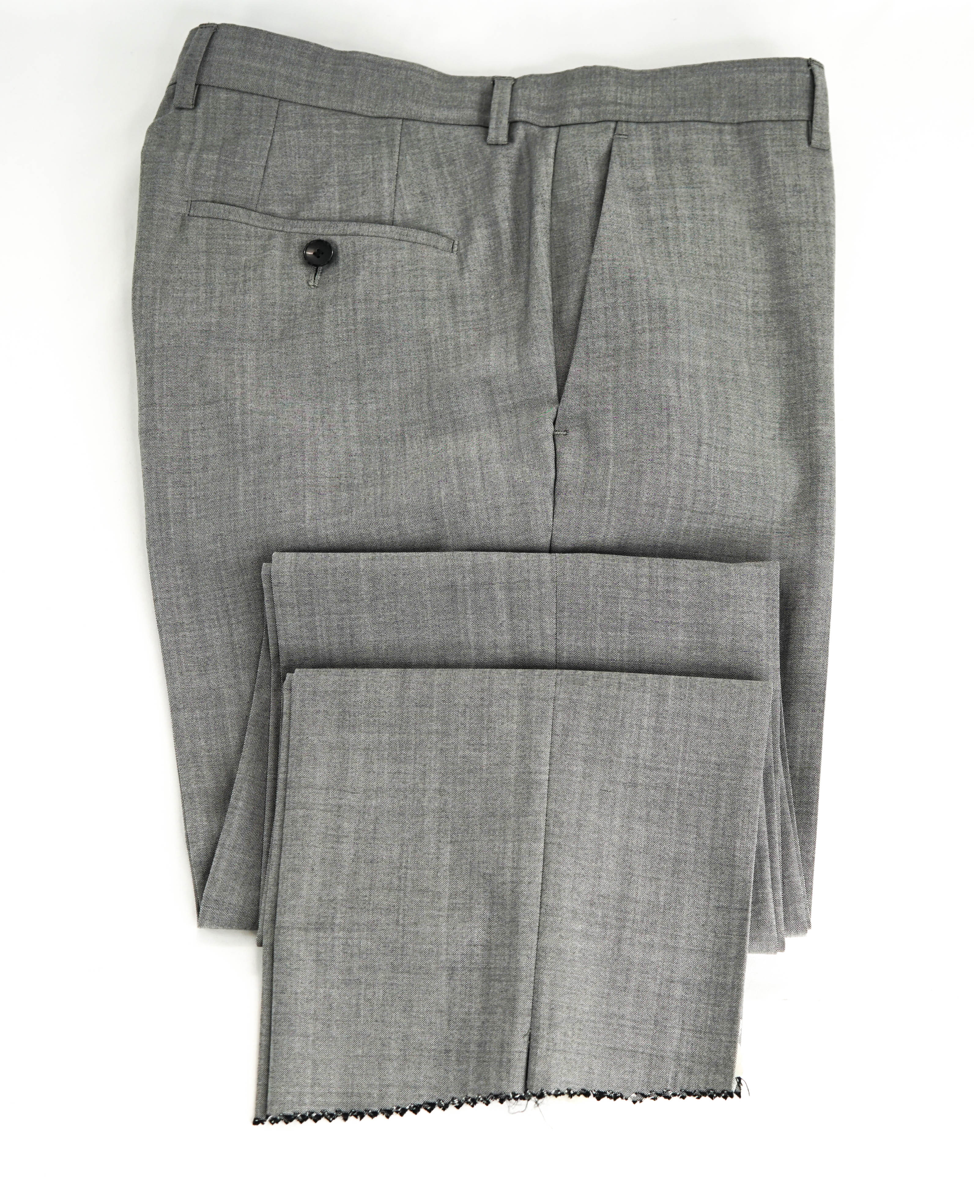 HUGO BOSS - Textured Gray Flat Front Dress Pants- 32W