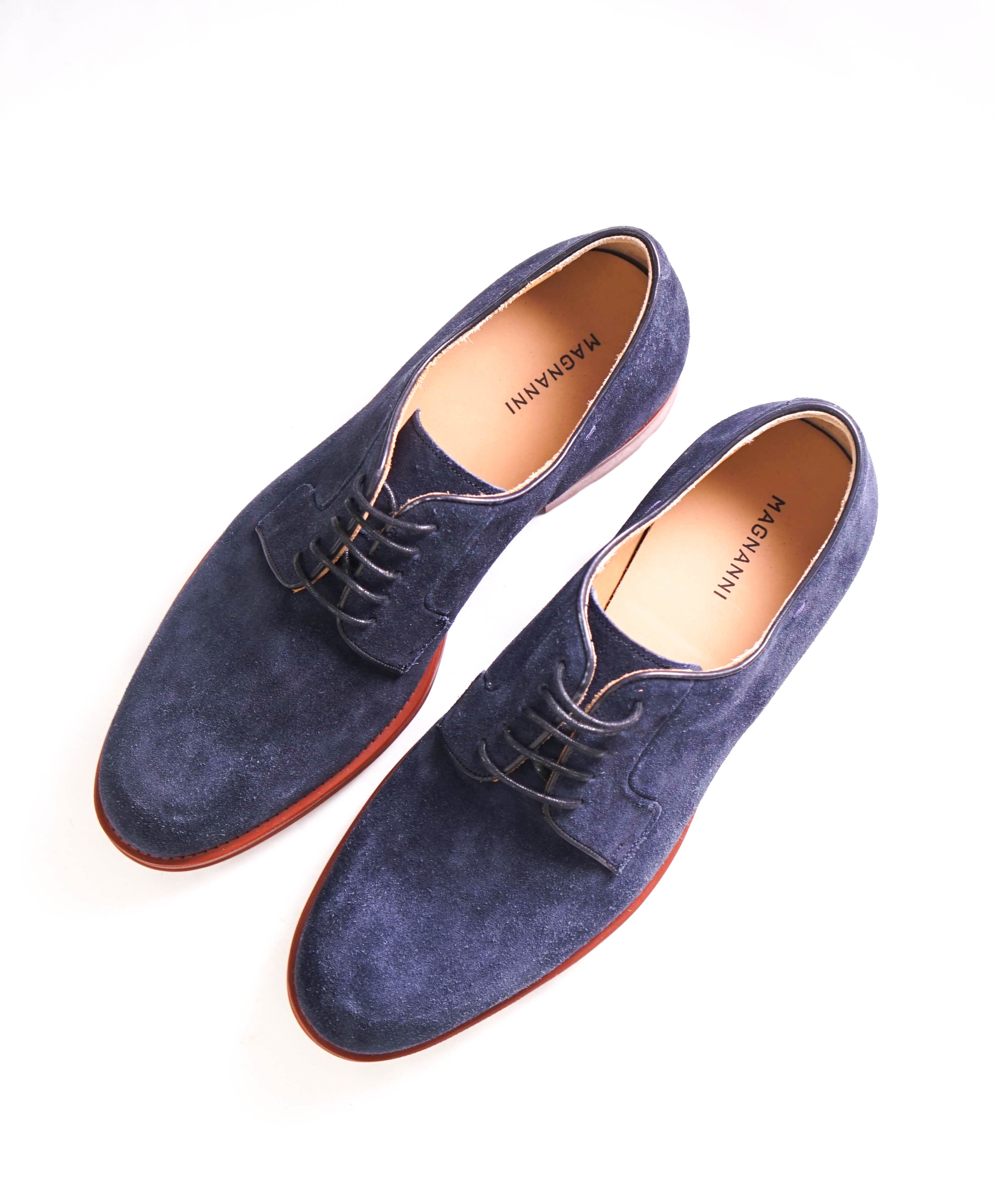 MAGNANNI - MADE IN SPAIN Navy/Red Suede Leather Oxfords - 8.5