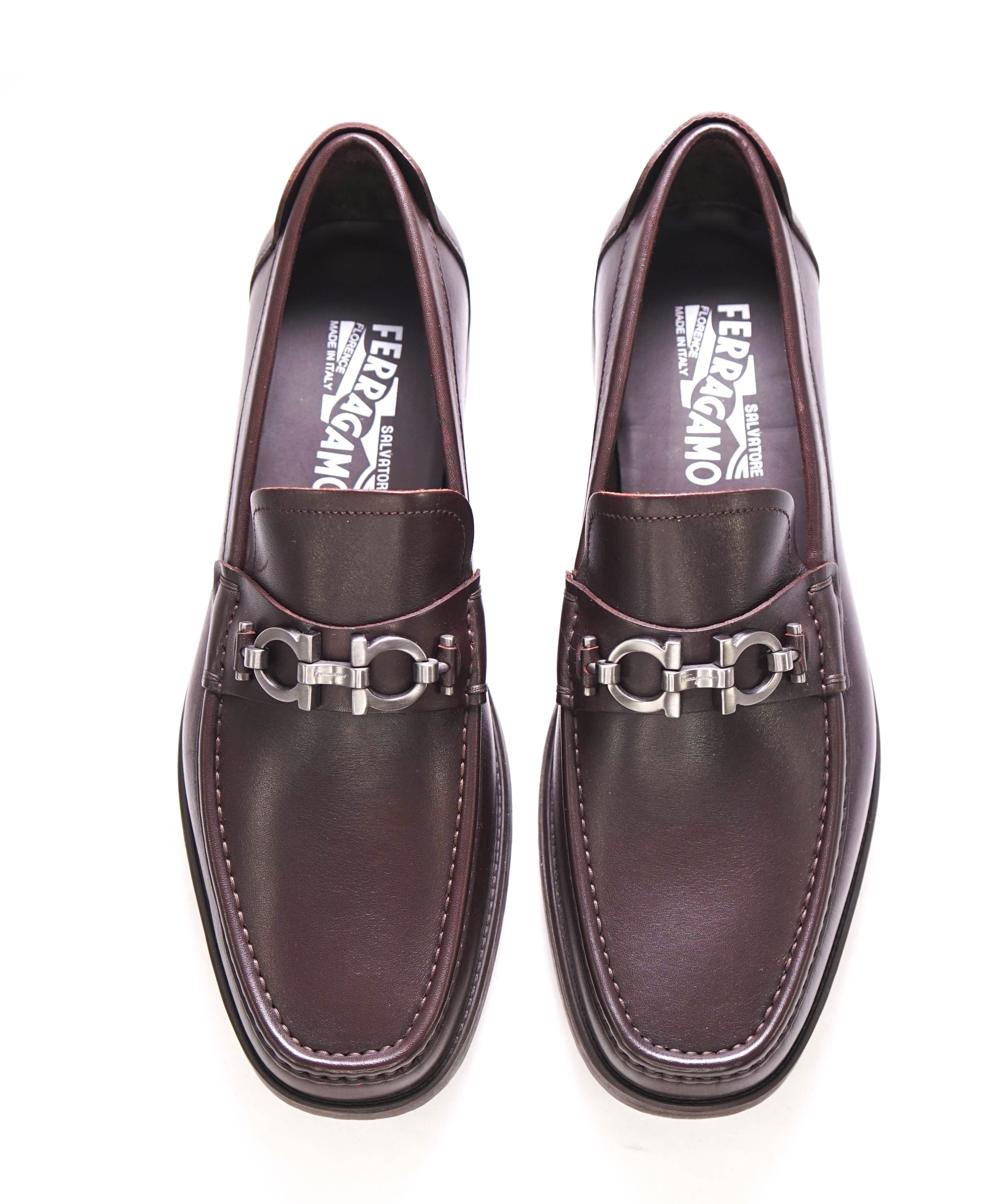 SALVATORE FERRAGAMO - "MASTER" Brown Lug Sole Gancini Loafer - 8 EE