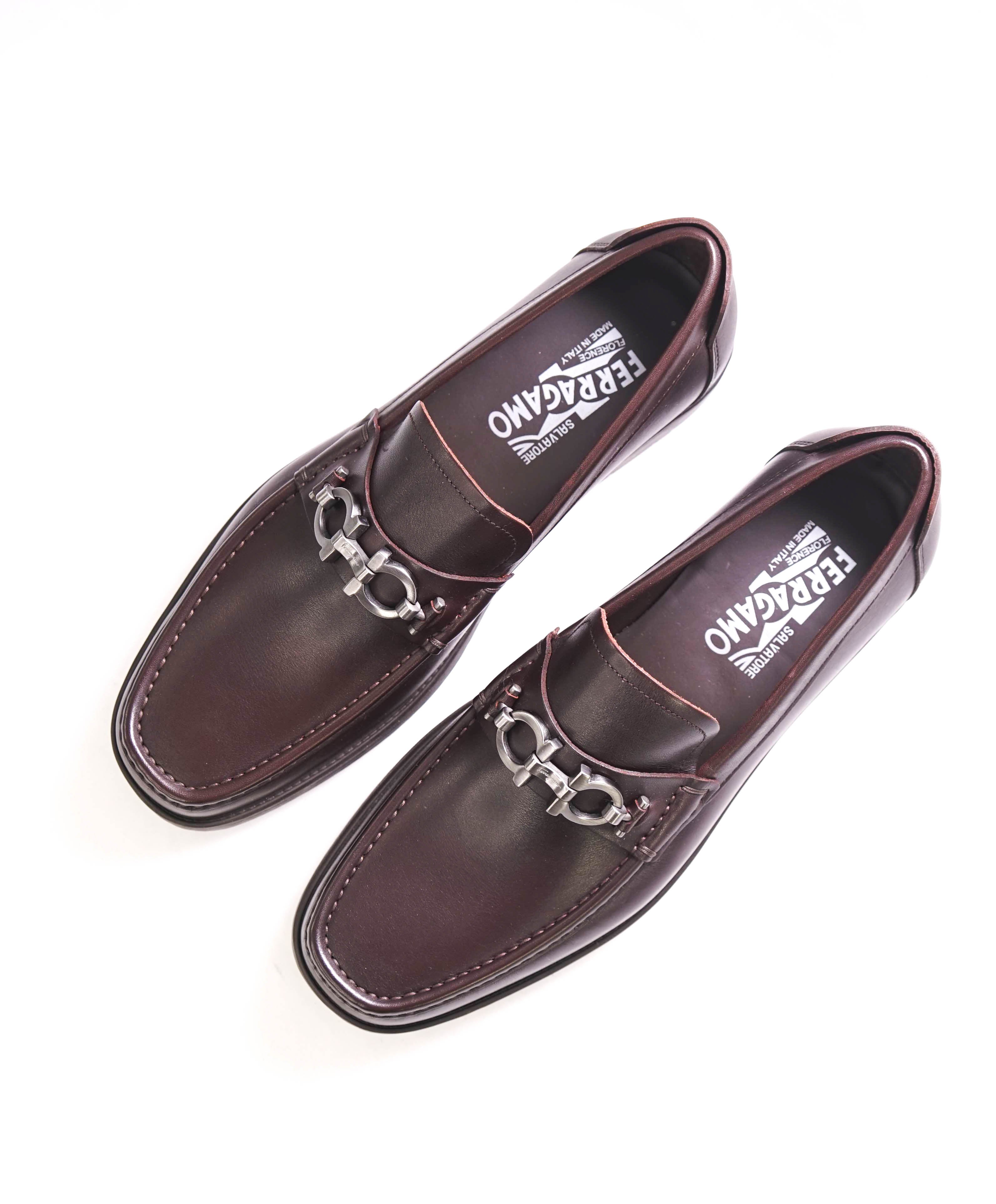 SALVATORE FERRAGAMO - "MASTER" Brown Lug Sole Gancini Loafer - 8 EE