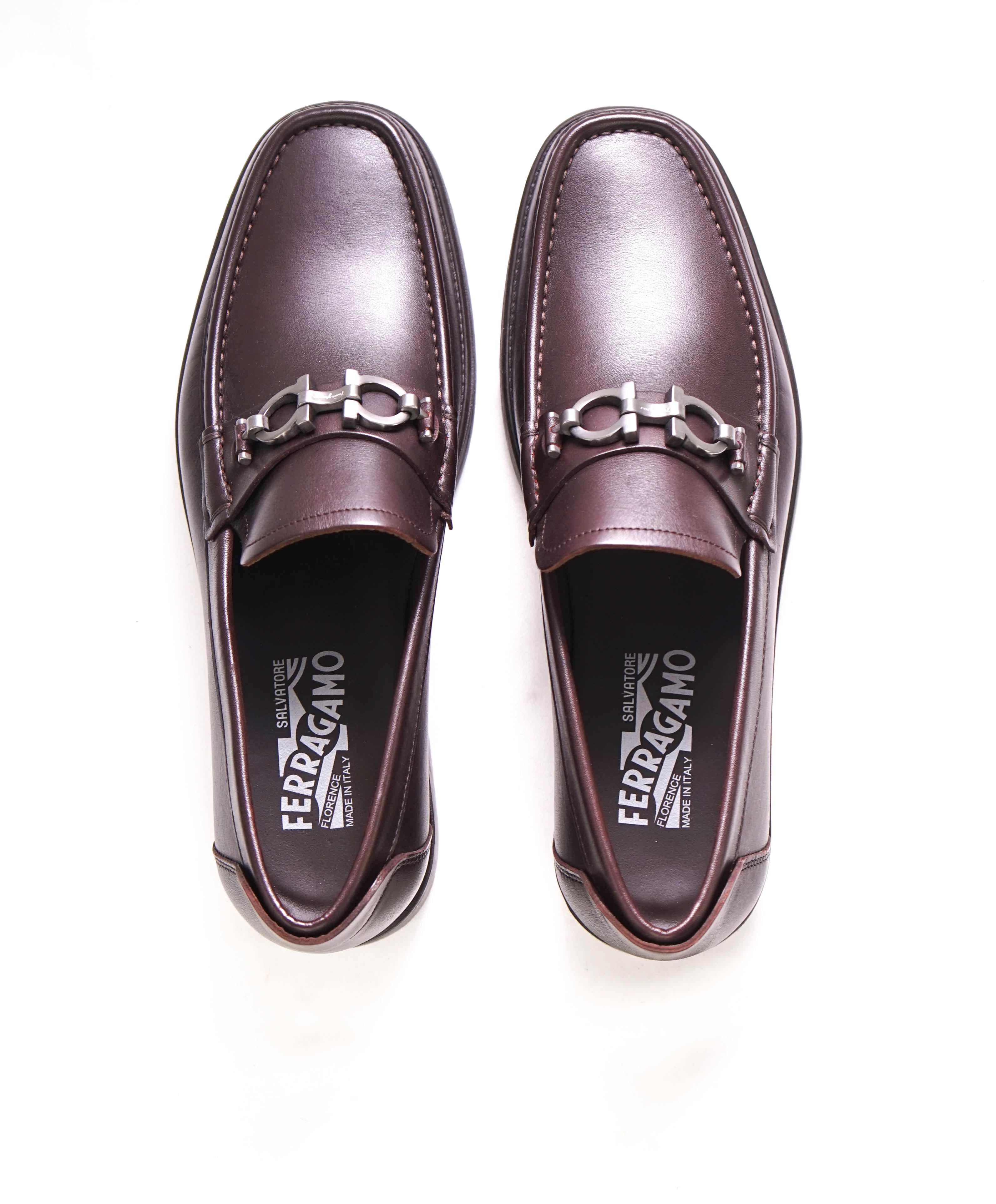 SALVATORE FERRAGAMO - "MASTER" Brown Lug Sole Gancini Loafer - 8 EE