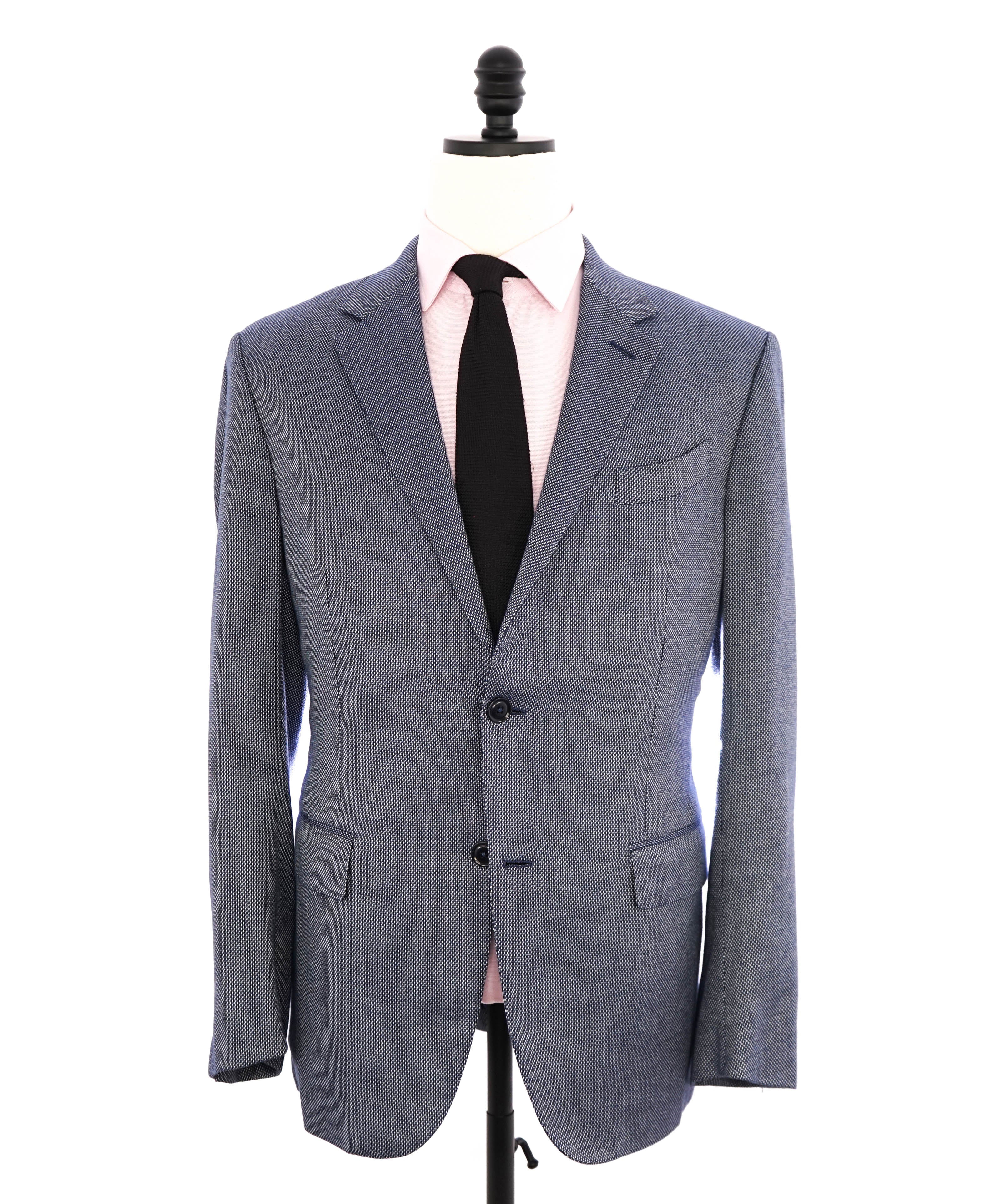 $2,895 ERMENEGILDO ZEGNA - "CAHSMERE" Cotton Pindot Blazer - 42R