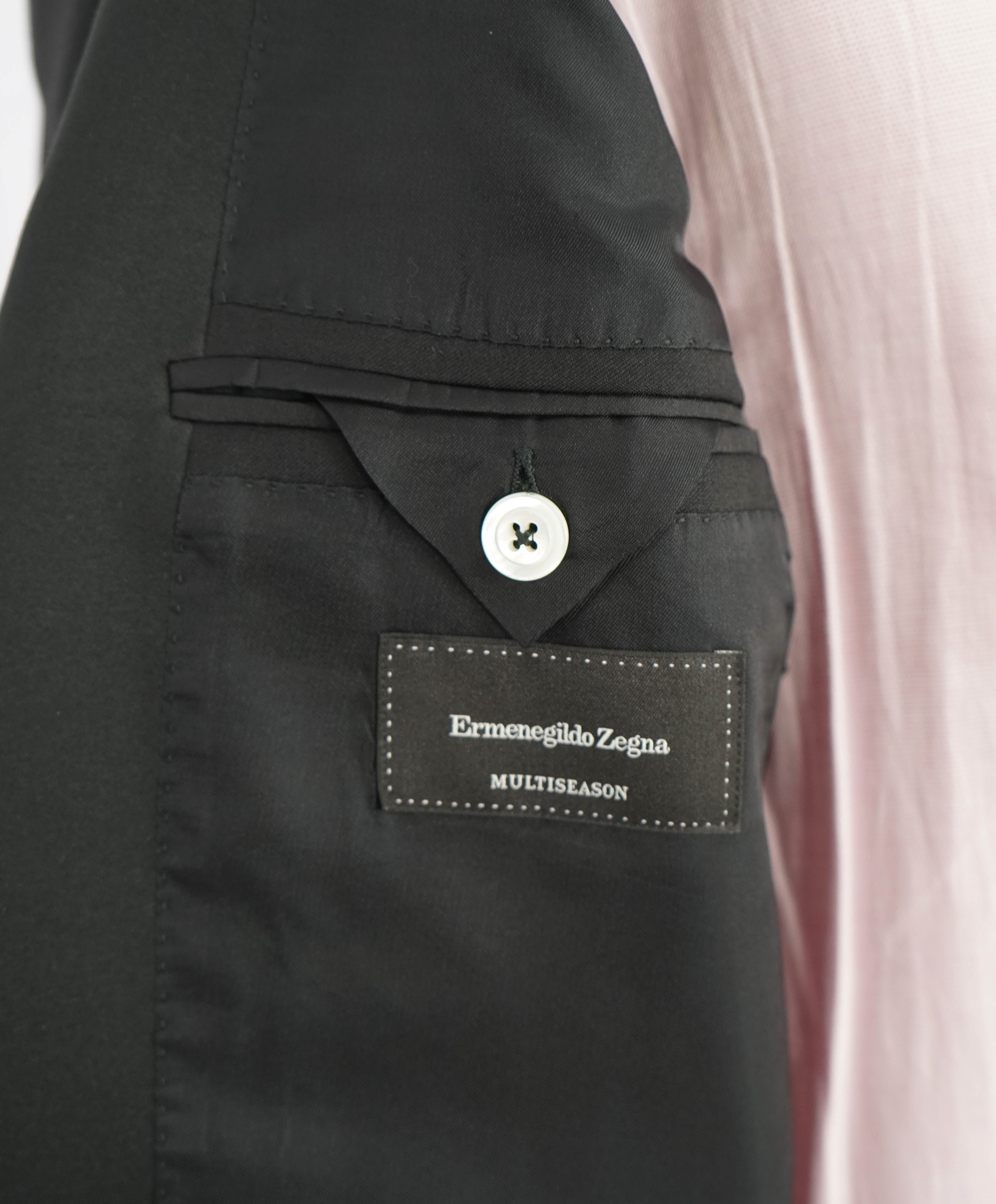 ERMENEGILDO ZEGNA -"MULTISEASON" Black Tuxedo JACKET - 44R