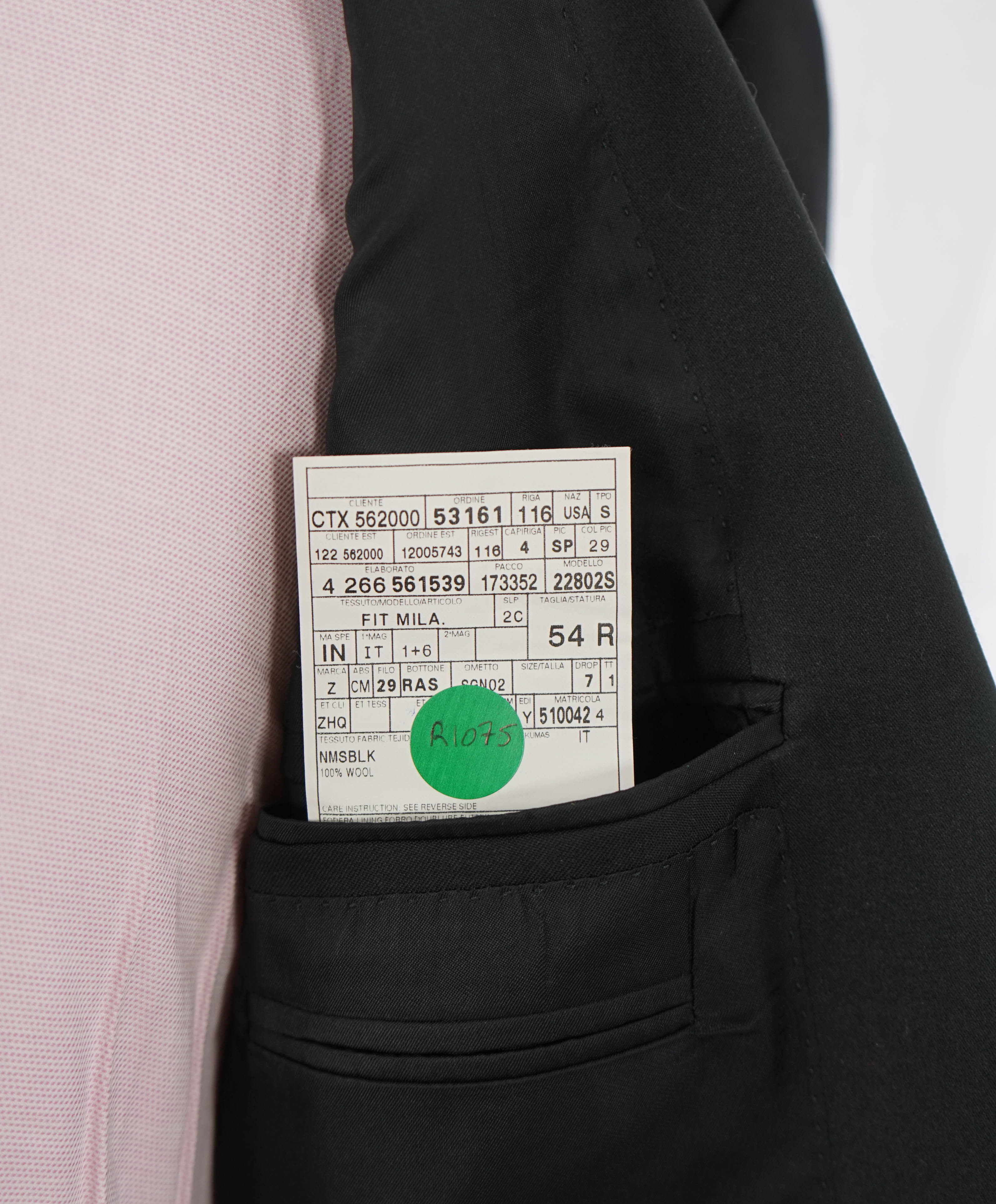 ERMENEGILDO ZEGNA -"MULTISEASON" Black Tuxedo JACKET - 44R