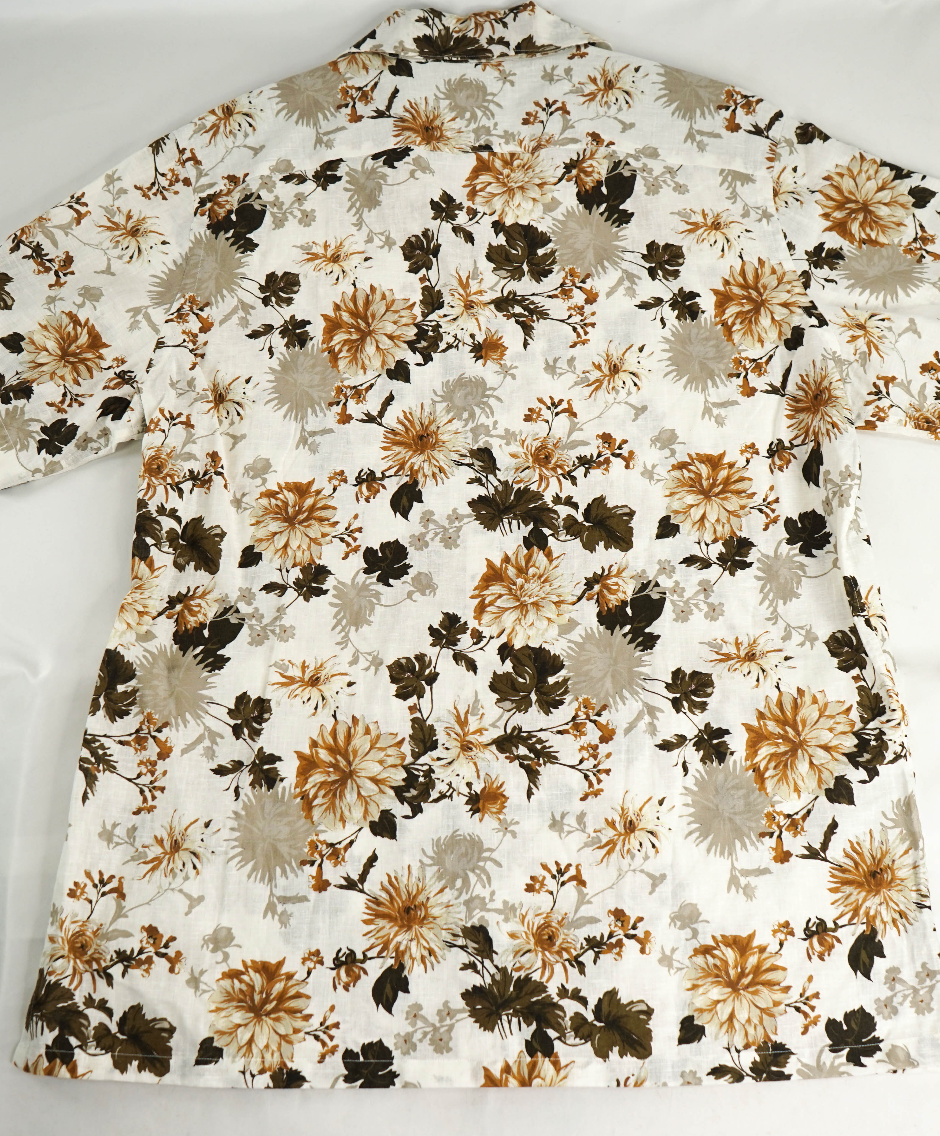 $395 ELEVENTY - *Abstract FLORAL* Havana Camp Collar Resort Shirt - M