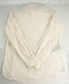 $445 ELEVENTY - Popover *PLEATED* Ivory MOP Button Down Shirt - M