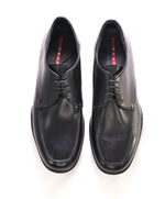 $795 PRADA - *LINEA ROSSA* VITELLO Black Lace-Up Derby - 11 US (10 Prada)