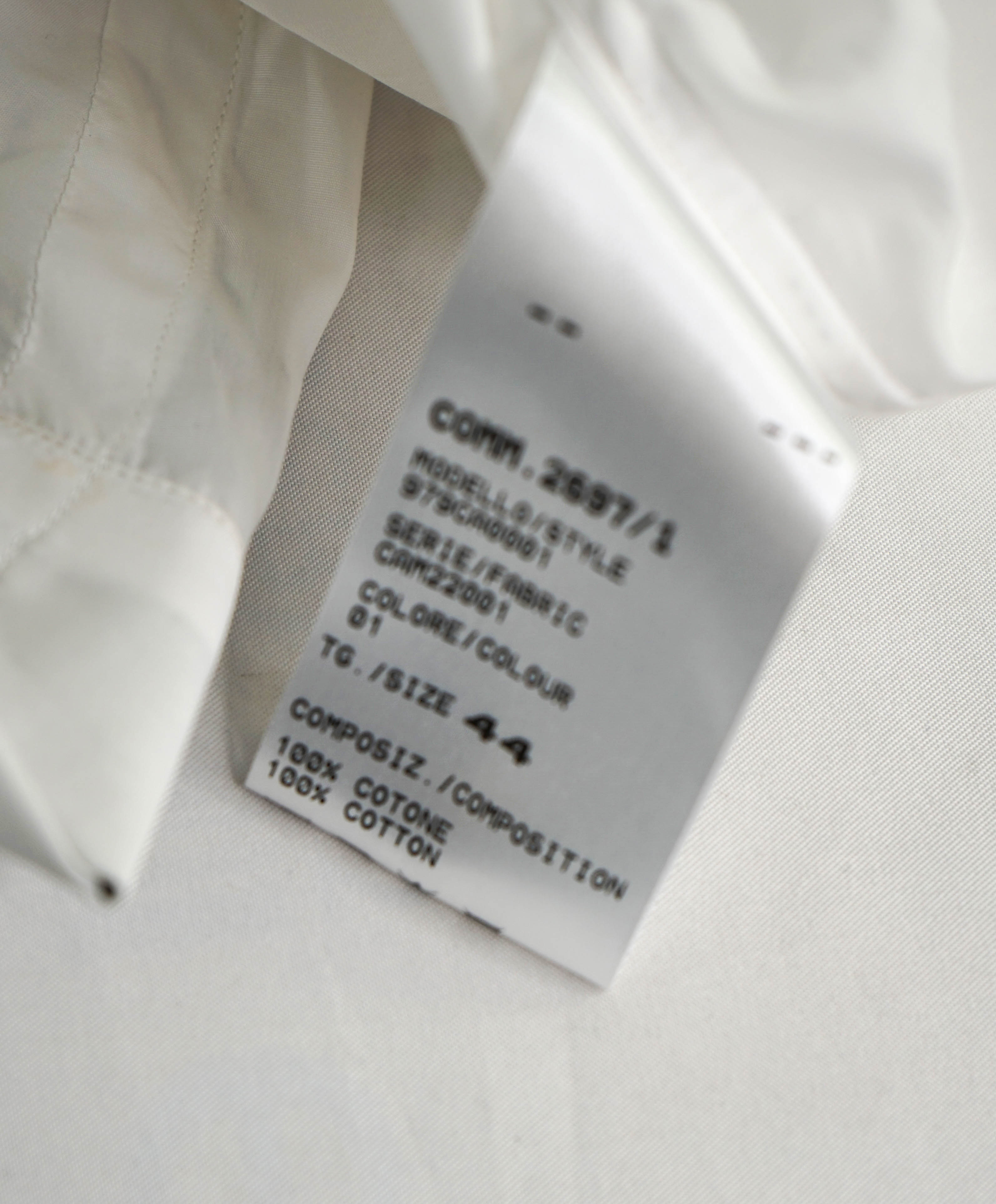 $395 ELEVENTY - *Spread Collar* Slim-Cotton Poplin White Dress Shirt - XL (44)