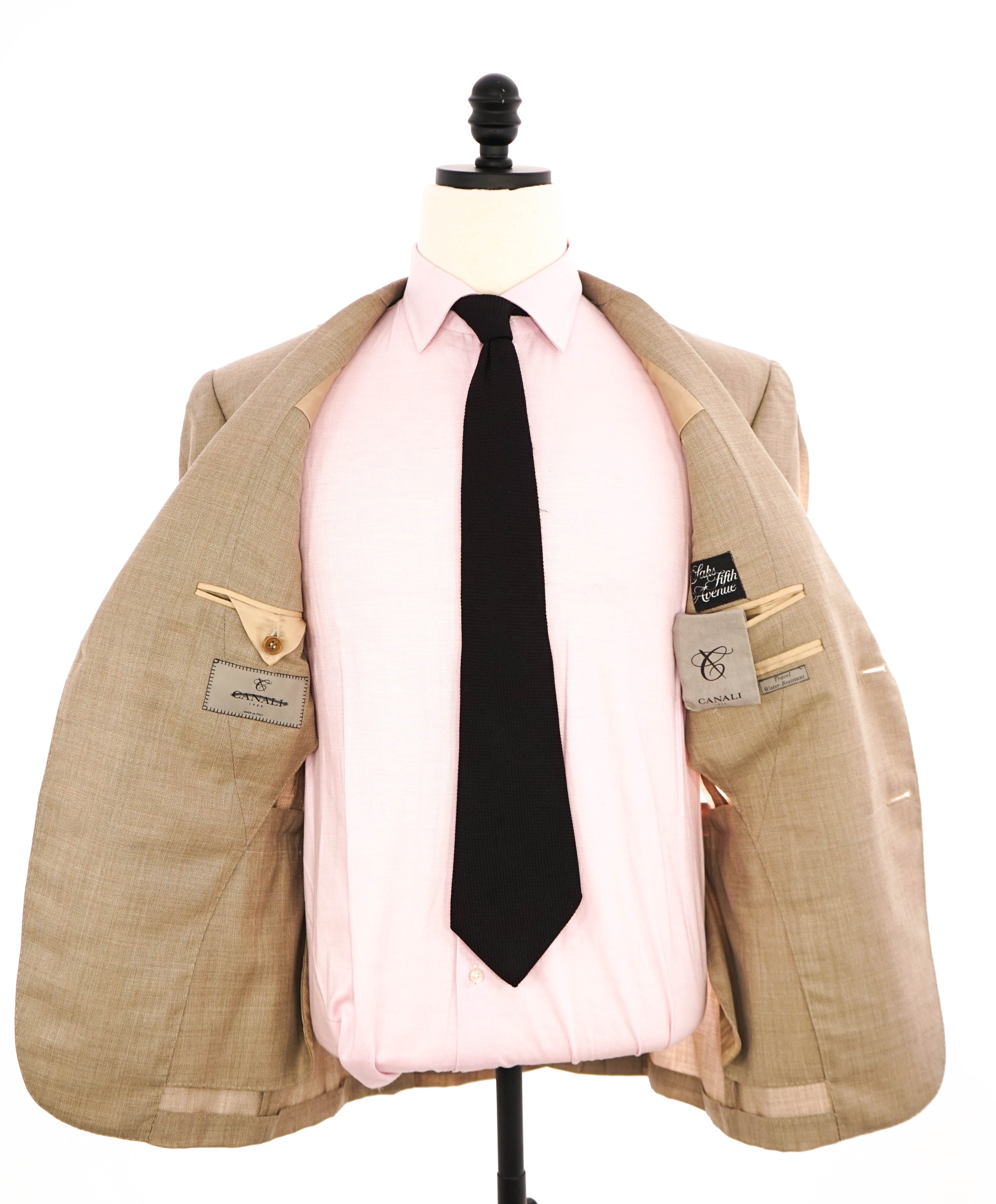 $1,895 CANALI - Beige Light Summer "TRAVEL WATER RESISTENT" Blazer - 40S