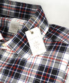 $495 ELEVENTY - Navy *Wide Spread Collar* Western Snap Front Texas Shirt - M