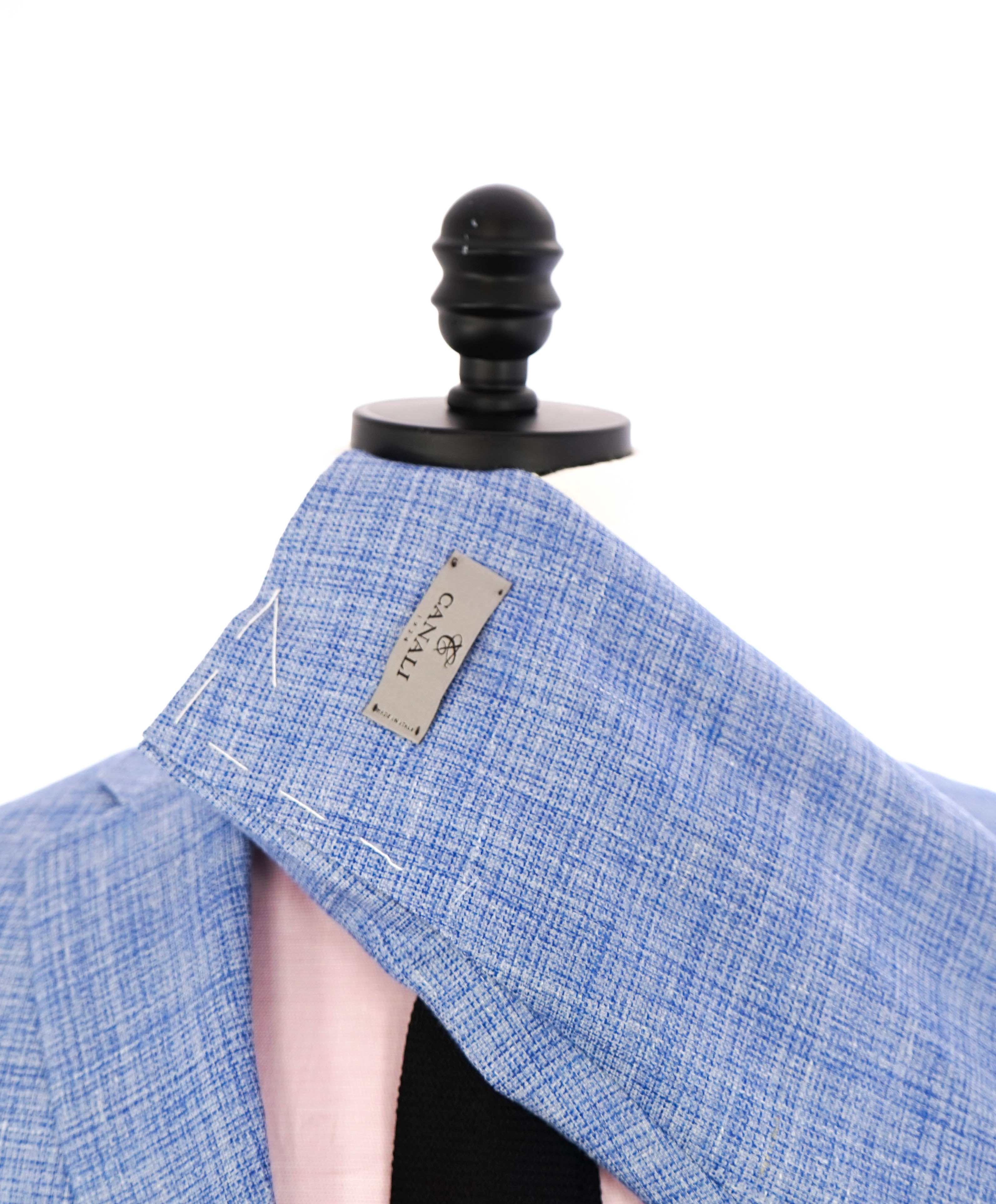 $1,895 CANALI - Baby Blue Tonal Textured Blazer - 42R