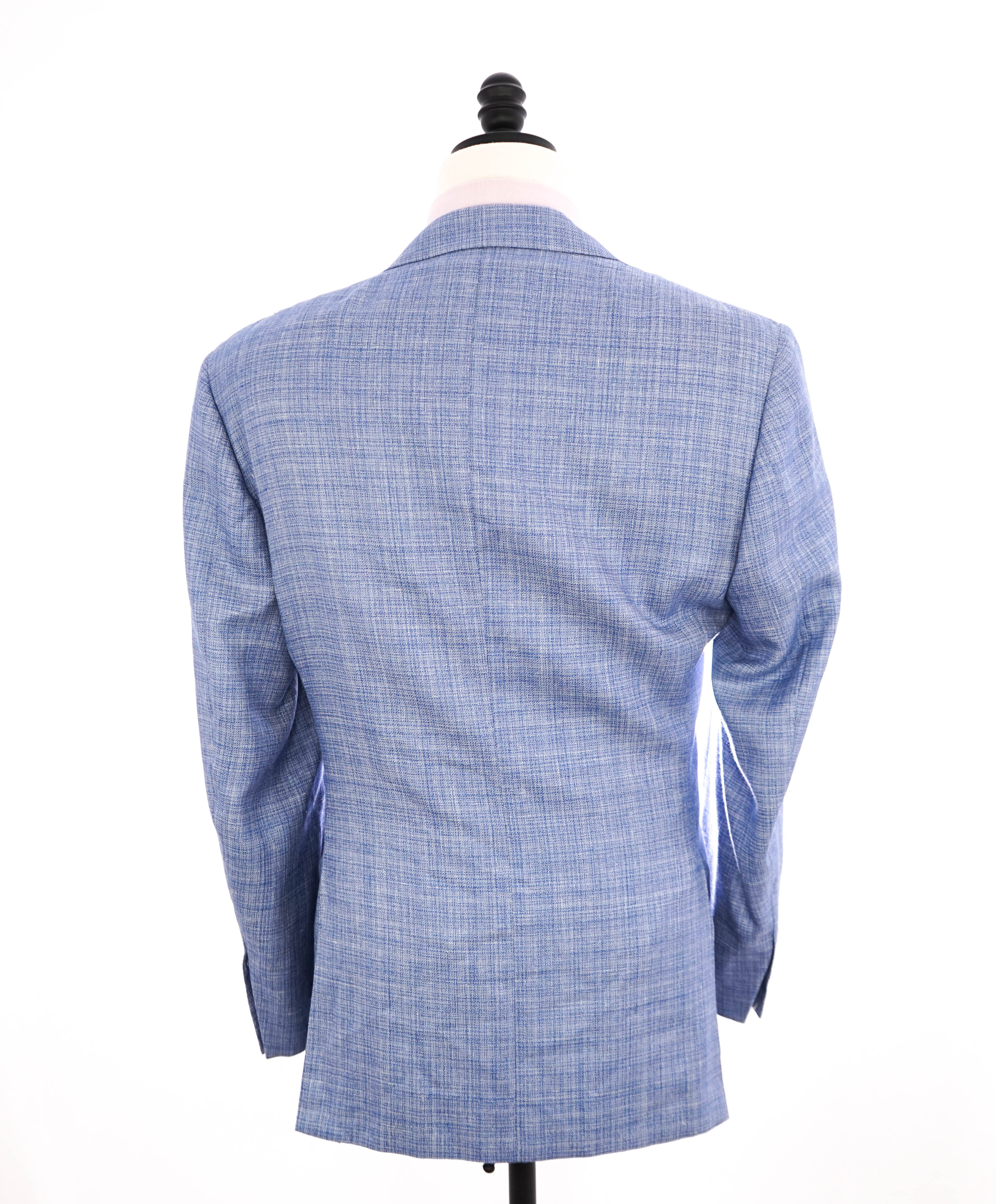 $1,895 CANALI - Baby Blue Tonal Textured Blazer - 42R