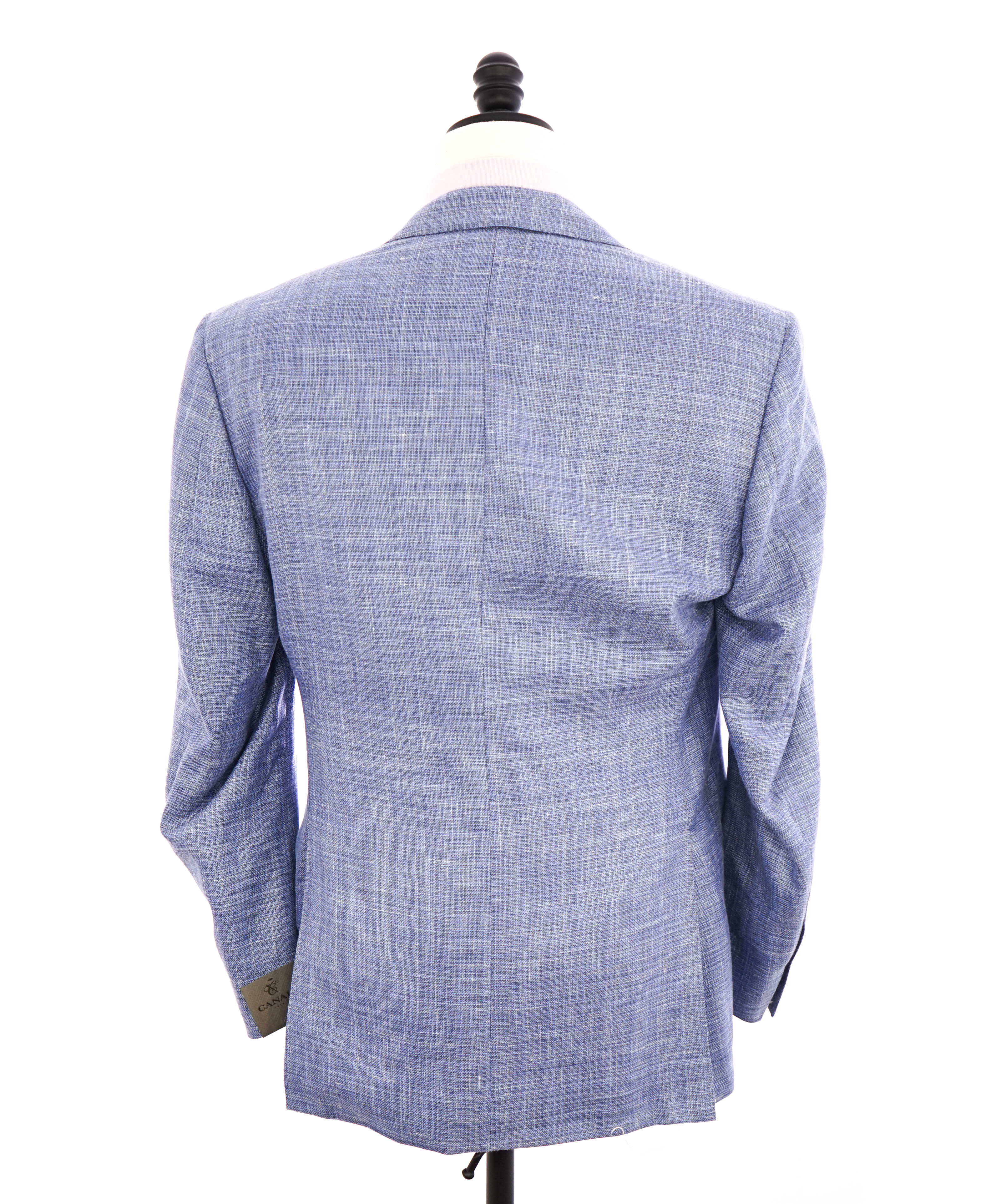 $1,895 CANALI - Baby Blue Tonal Textured Blazer - 38R