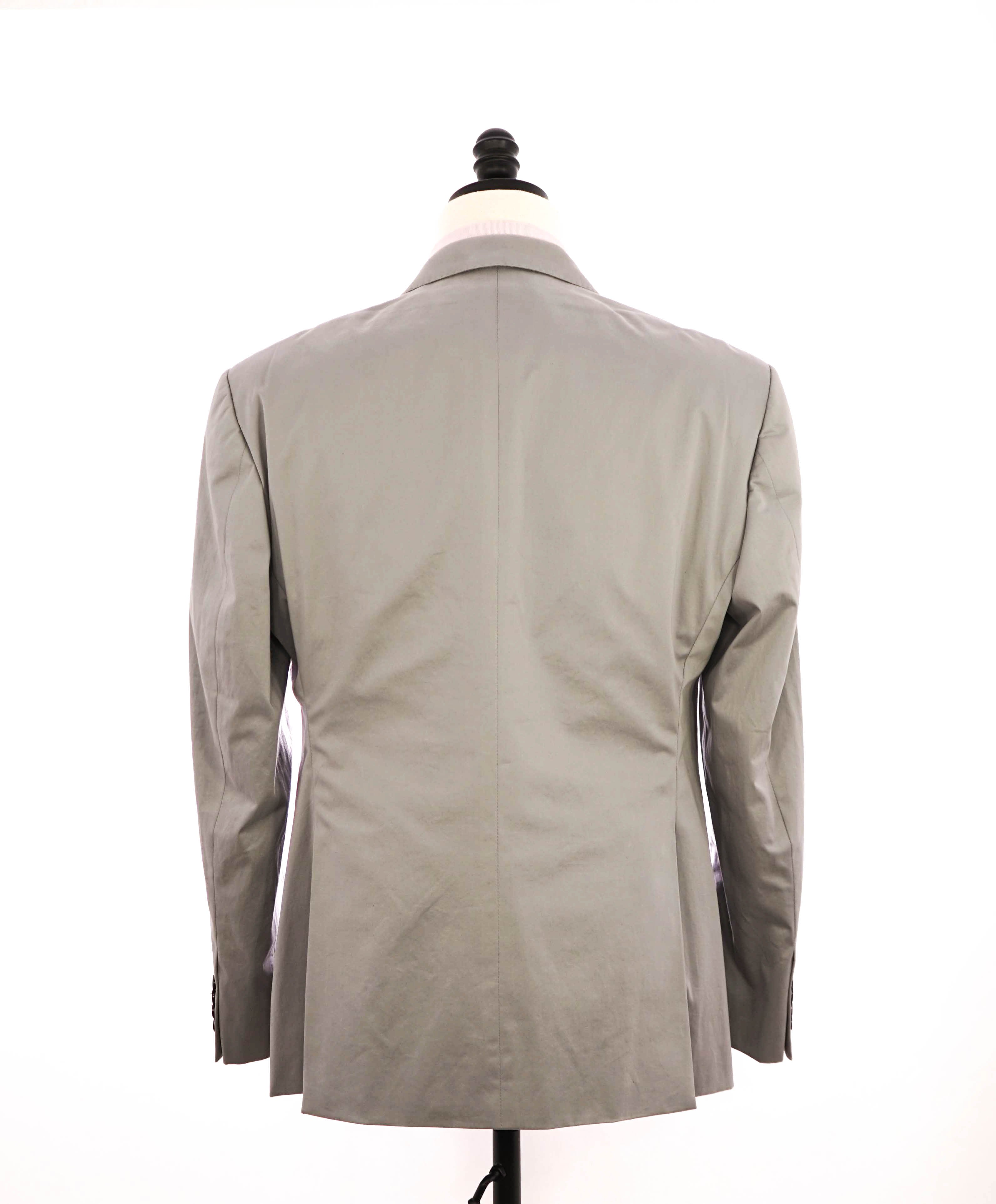 $1,995 ARMANI COLLEZIONI - “G Line” COTTON Stone Gray Summer Suit - 44S 35W