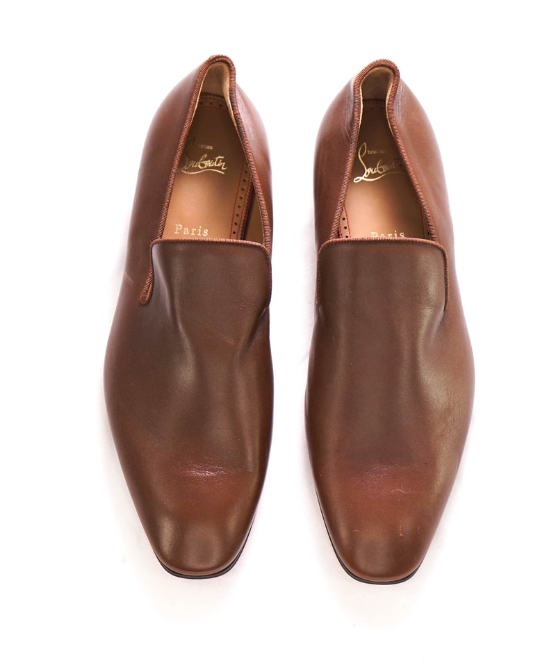 $1,050 CHRISTIAN LOUBOUTIN - *Dandelion* Brown Leather Loafers - 9.5 US (42.5)