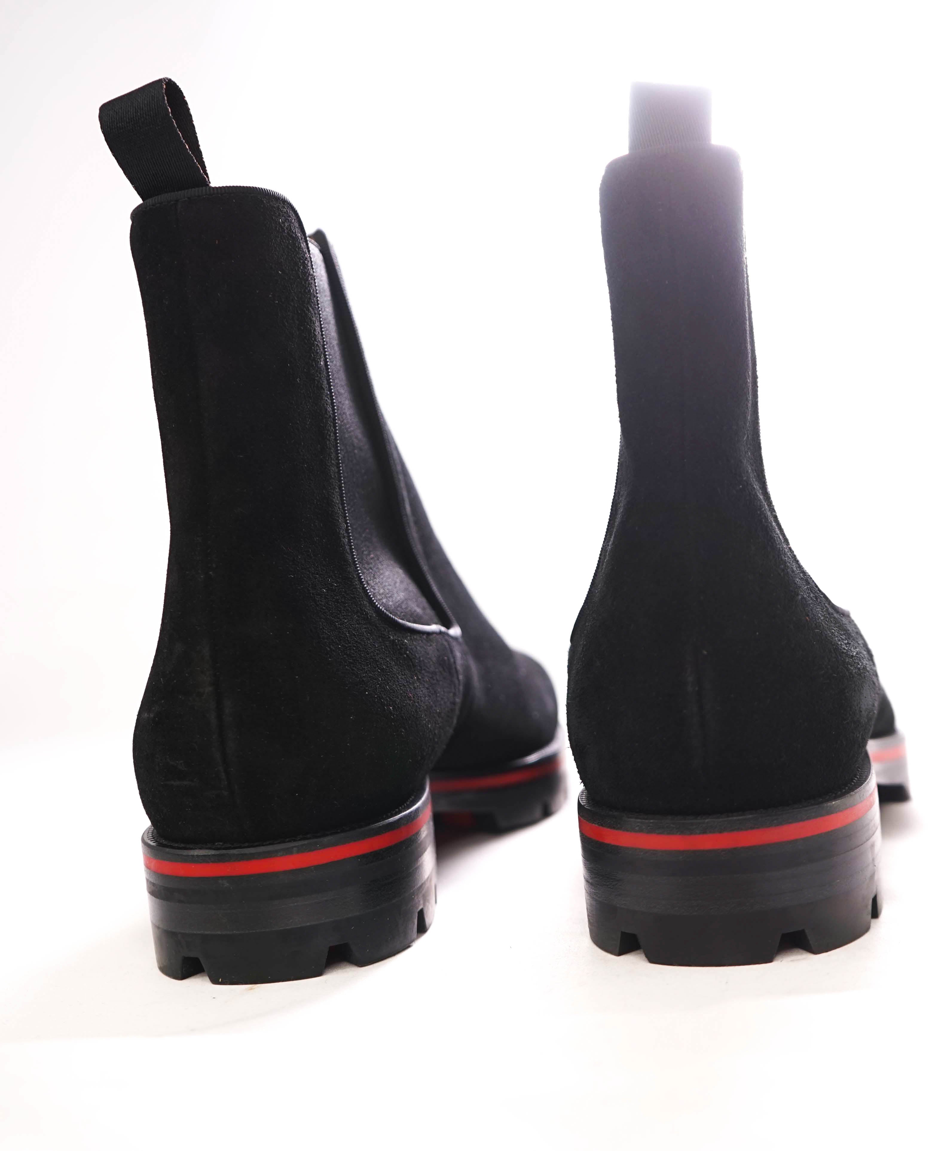 $1,300 CHRISTIAN LOUBOUTIN - *ALPINOSOL* Suede Lug Sole Boots - 8 US (41 EU)