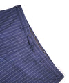 $850 ISAIA - Navy Ivory Chalk Stripe Flat Front Wool Dress Pants - 38W