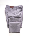 ERMENEGILDO ZEGNA - Gray Flanel WOOL Suede Logo Tag 5-Pocket Pants- 38W