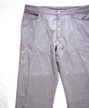 ERMENEGILDO ZEGNA - Gray Flanel WOOL Suede Logo Tag 5-Pocket Pants- 38W