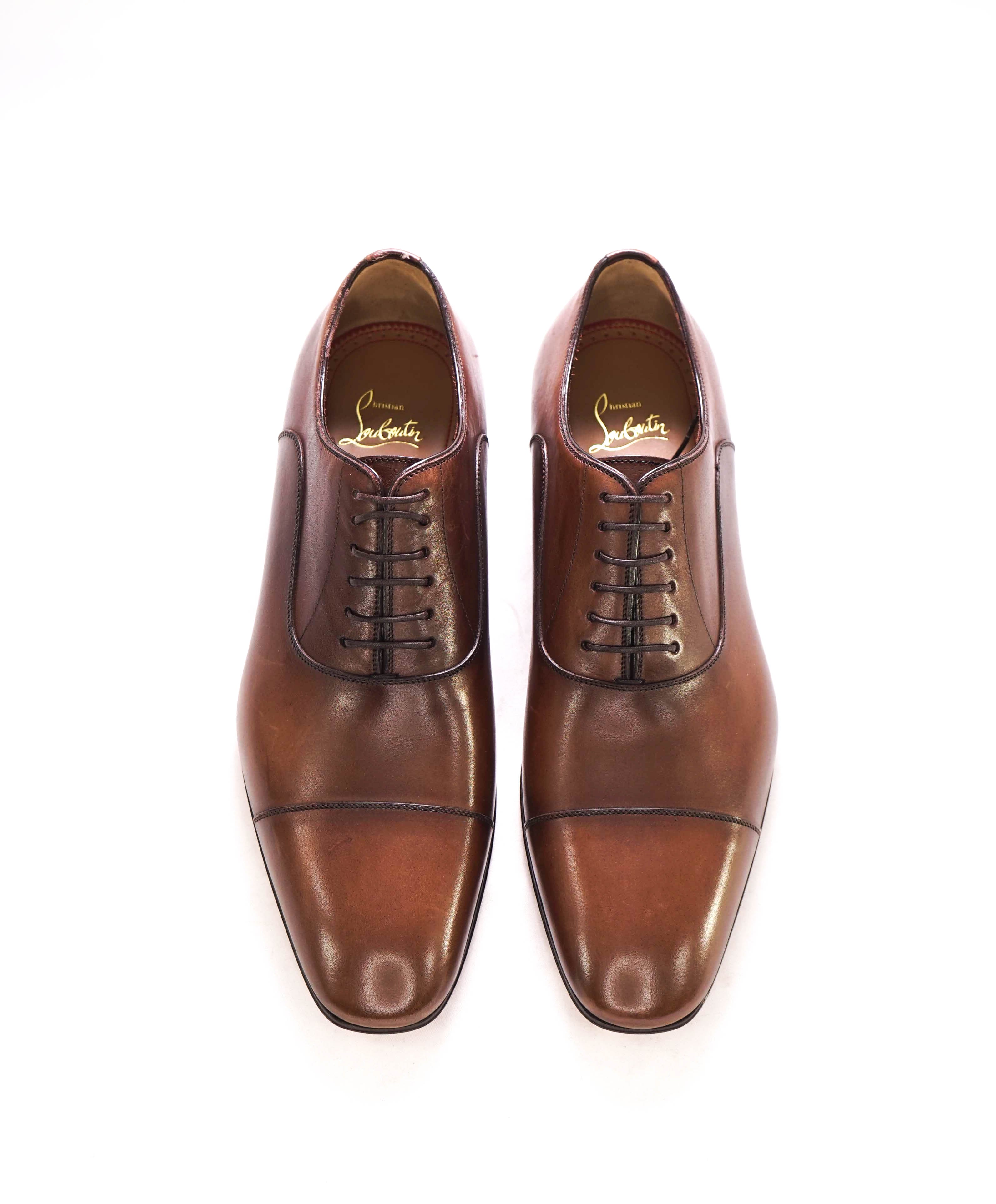 $1,050 CHRISTIAN LOUBOUTIN - *GREGGO* Brown Oxfords - 7.5 US (40.5)