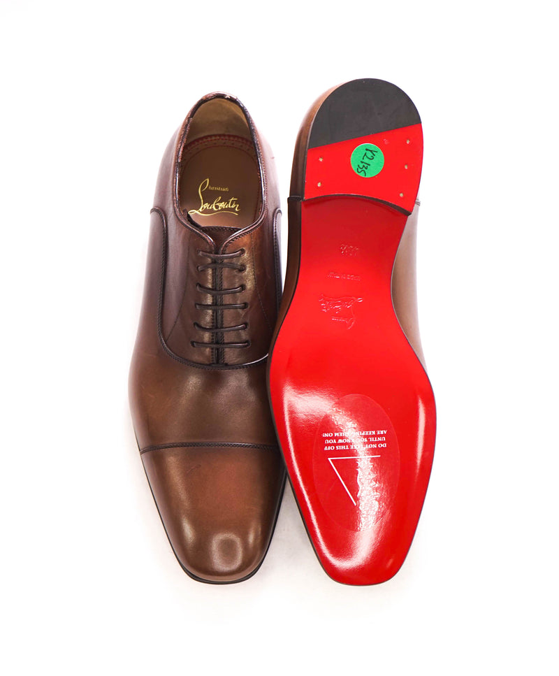 $1,050 CHRISTIAN LOUBOUTIN - *GREGGO* Brown Oxfords - 7.5 US (40.5)