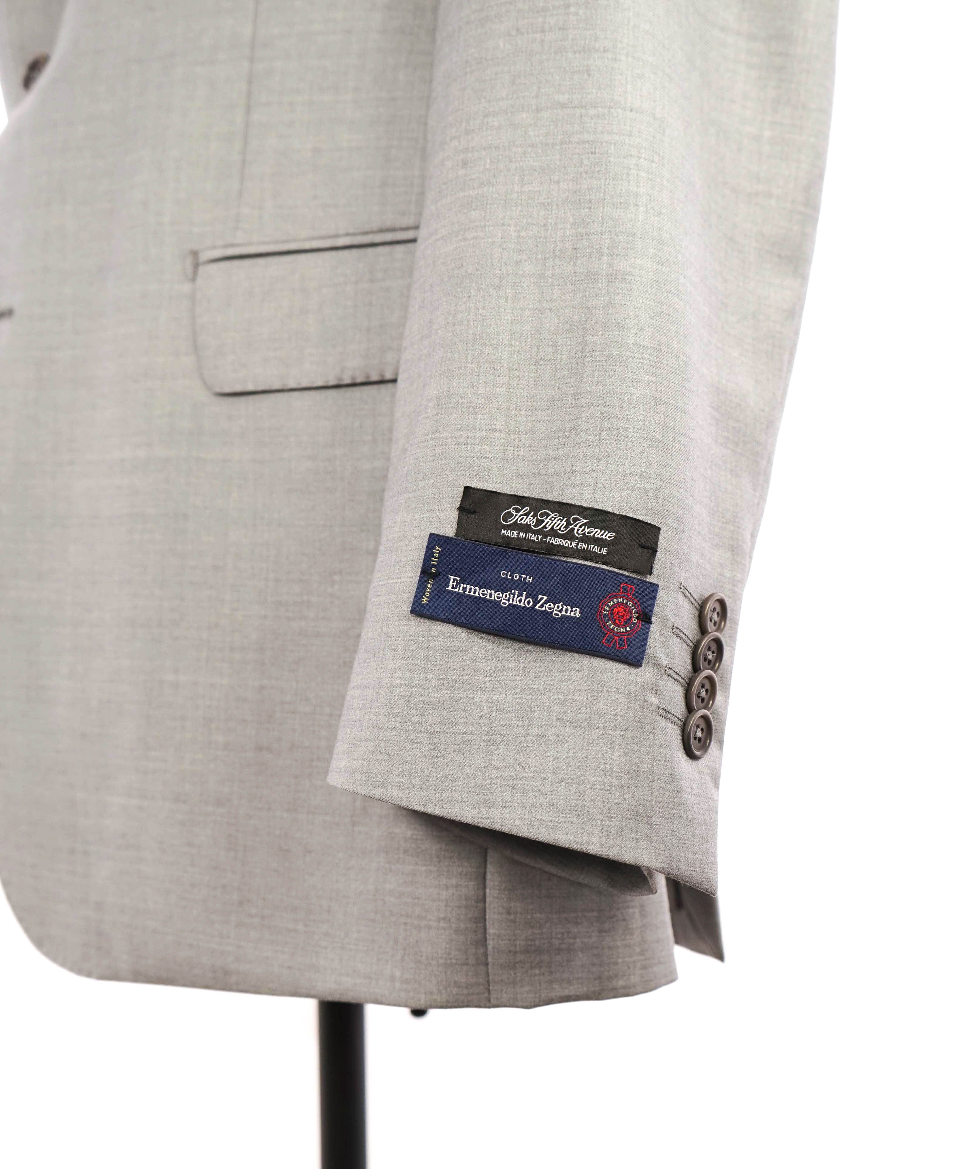 $1,295 ERMENEGILDO ZEGNA - By SAKS FIFTH AVENUE "Classic" Gray Suit - 40R 36W