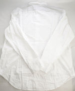 $395 ELEVENTY - *Spread Collar* Slim-Cotton Poplin White Dress Shirt - XL