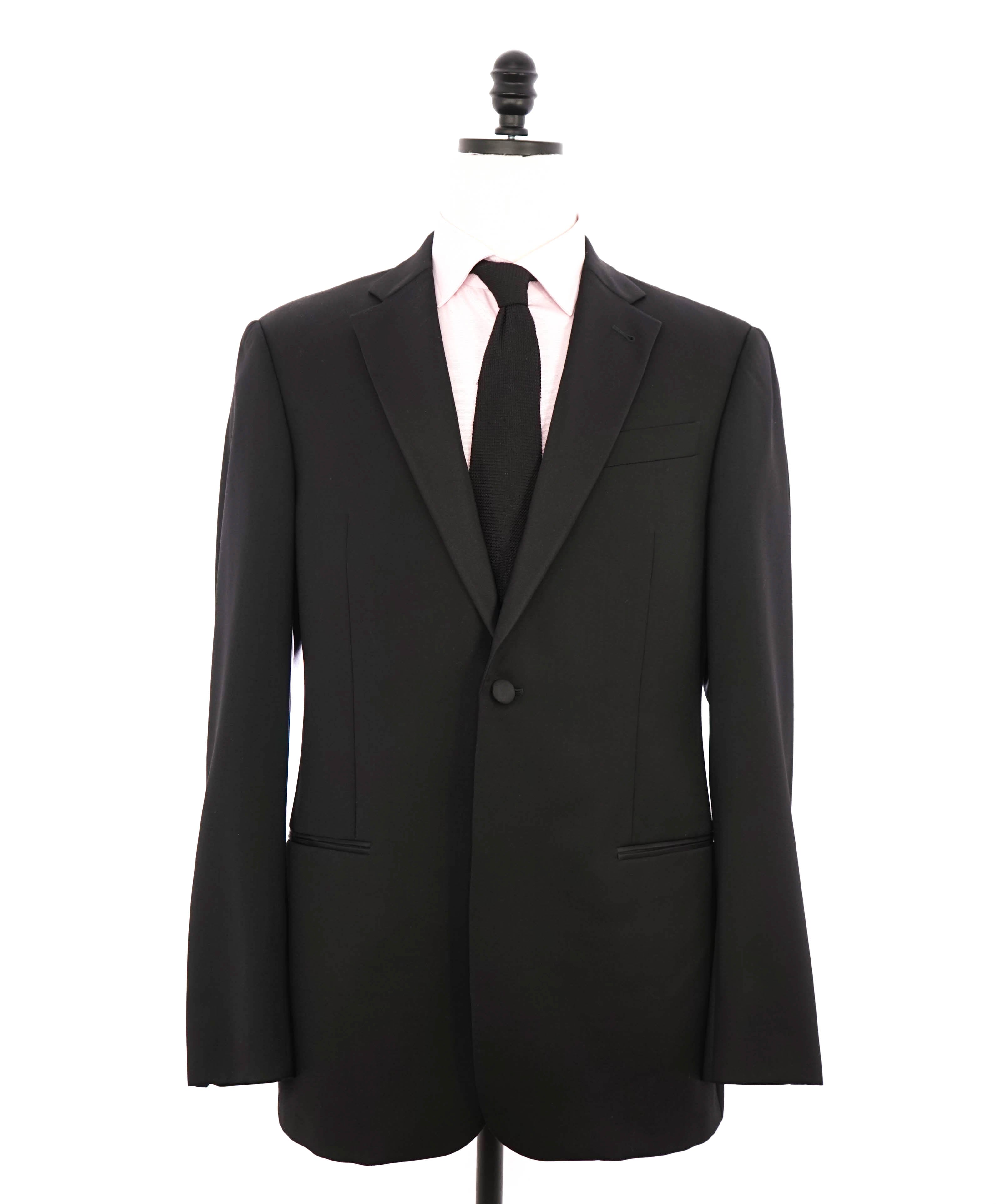 $1,995 ARMANI COLLEZIONI - “G LINE” 1-Btn Notch Lapel 130's Tuxedo Suit - 40L