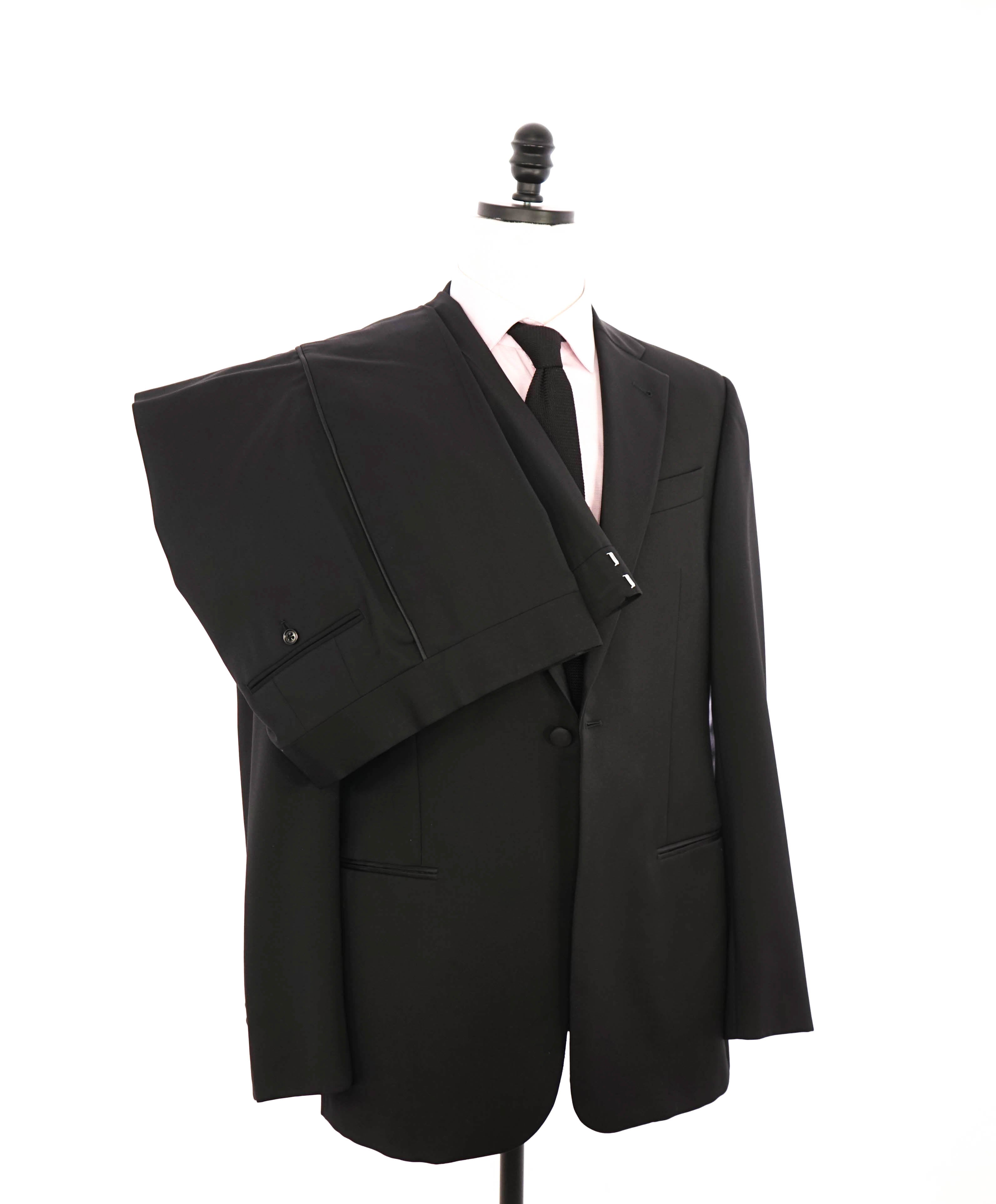 $1,995 ARMANI COLLEZIONI - “G LINE” 1-Btn Notch Lapel 130's Tuxedo Suit - 40L