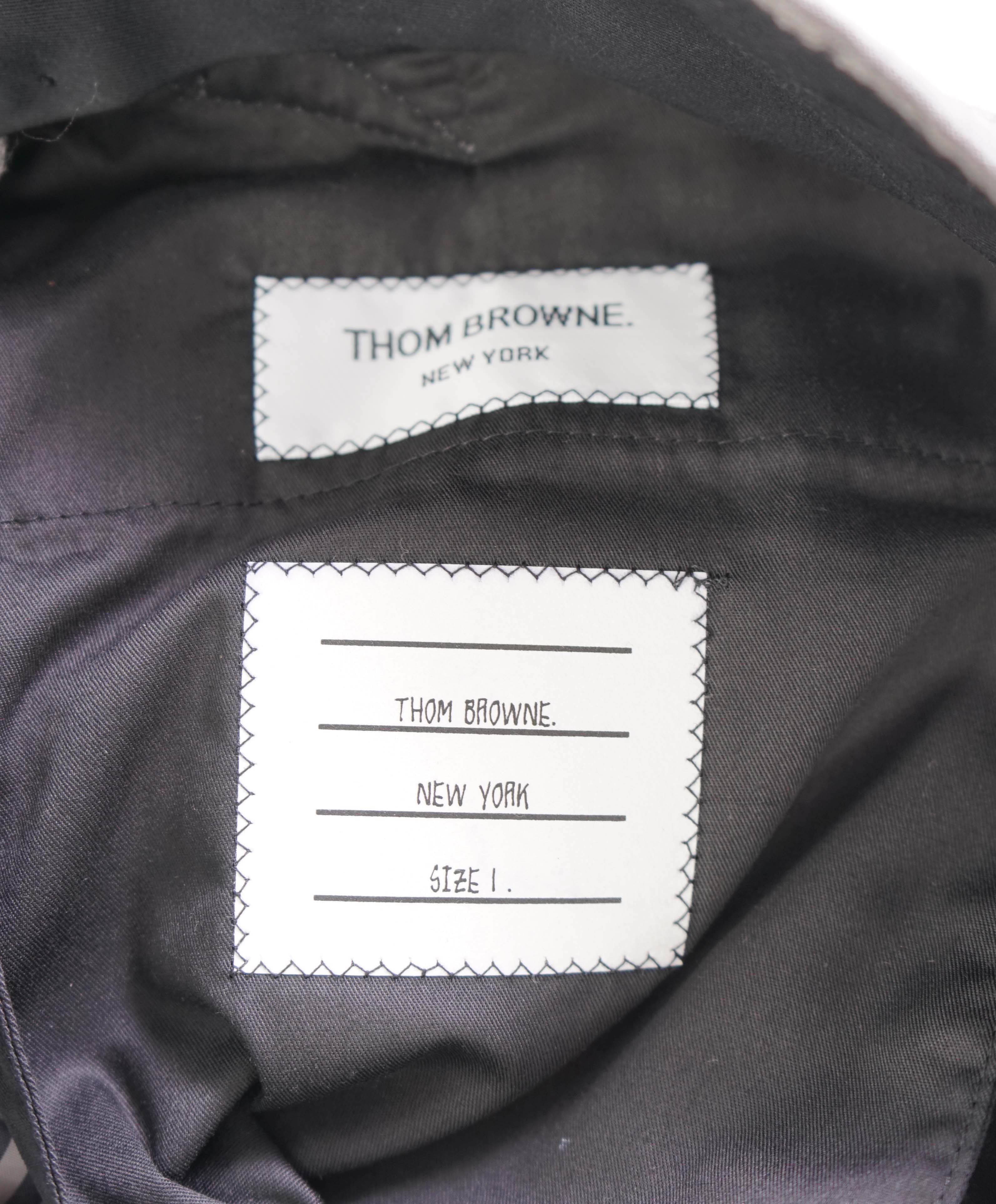 $2,995 THOM BROWNE - "100% CASHMERE" Seersucker TROUSER-(SZ 1) 32W