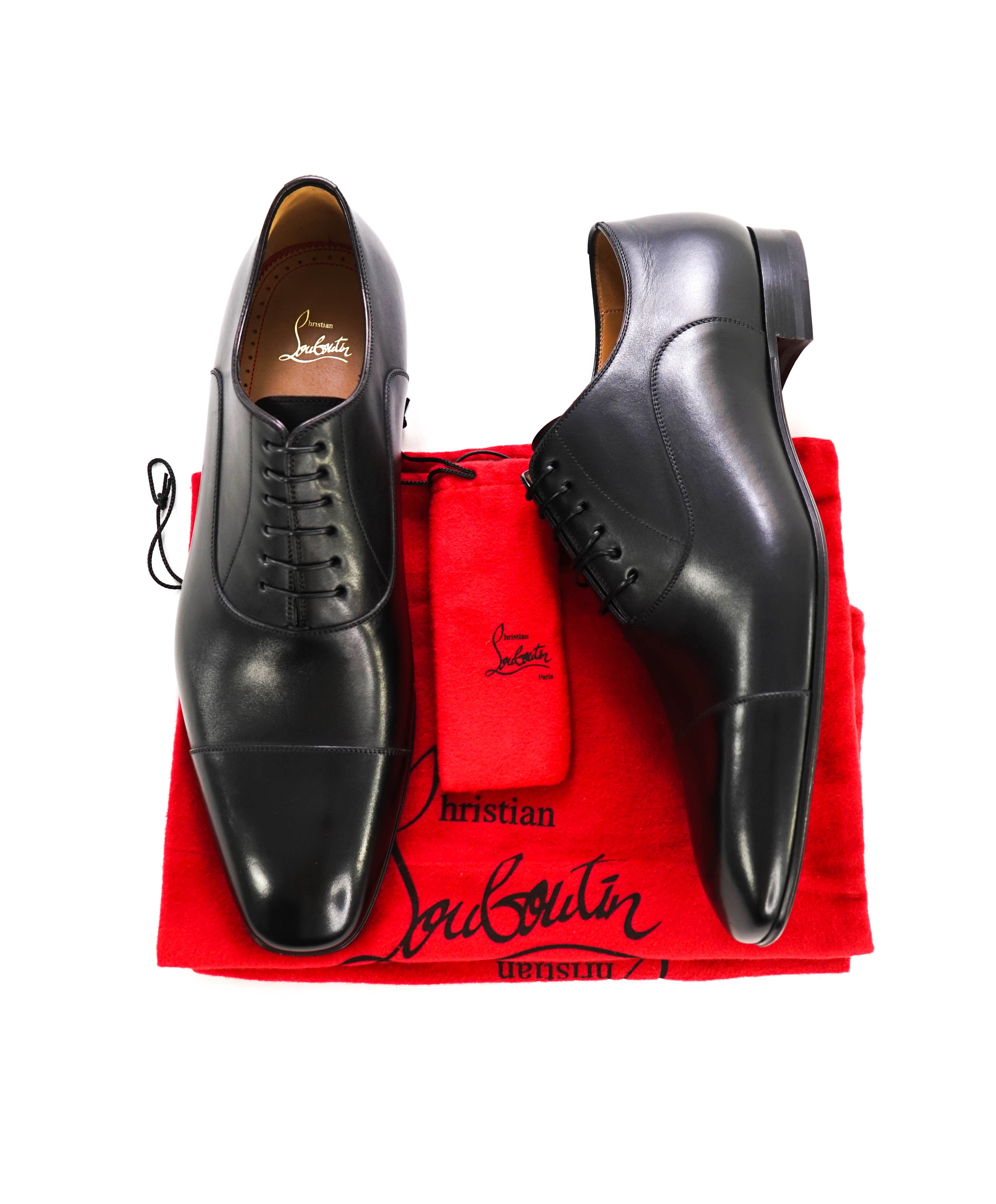 $1,050 CHRISTIAN LOUBOUTIN - *GREGGO* Black Oxfords - 12 US (45)