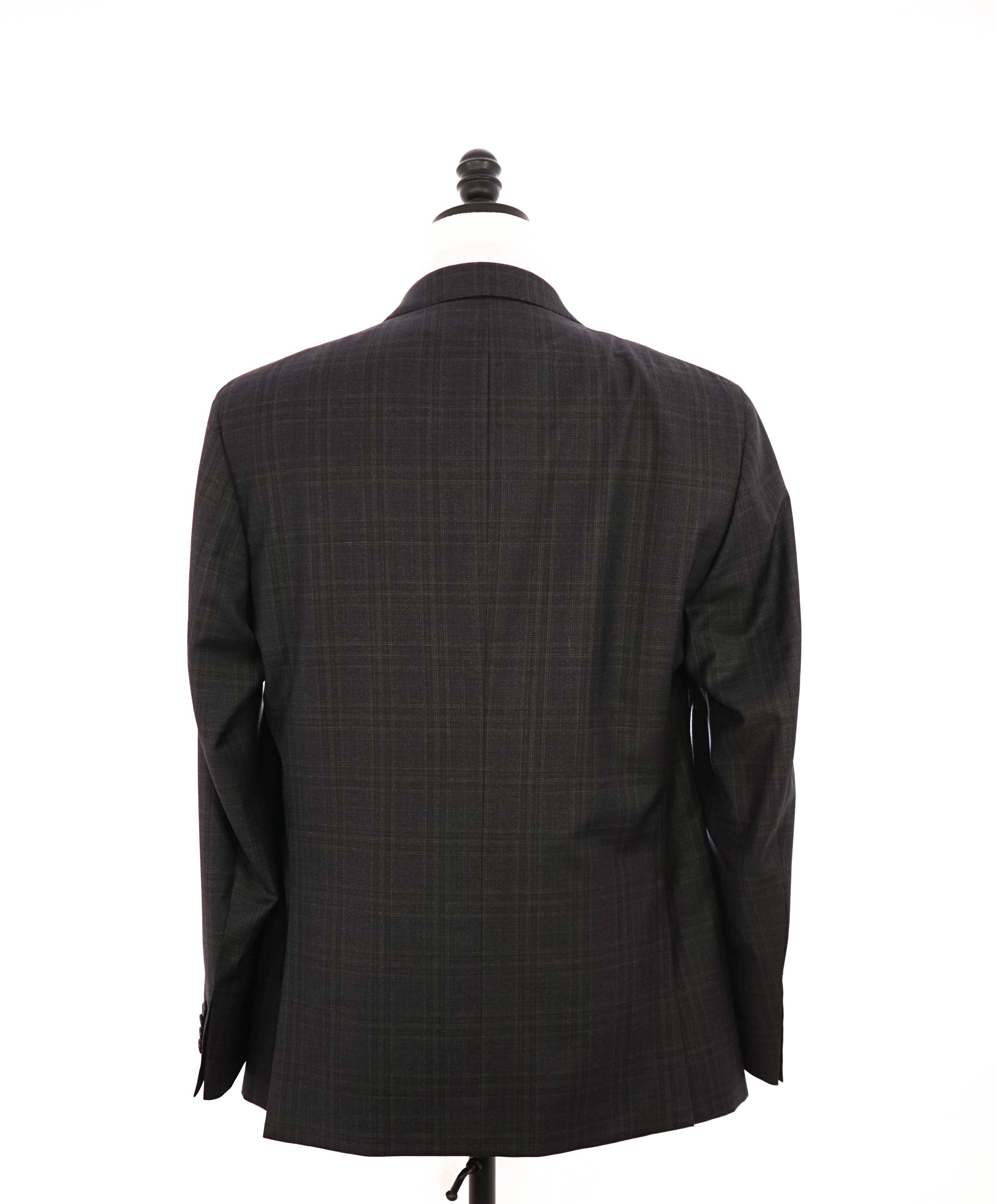 SAKS FIFTH AVENUE - ERMENEGILDO ZEGNA "Modern" Gray Check WOOL Blazer - 42R