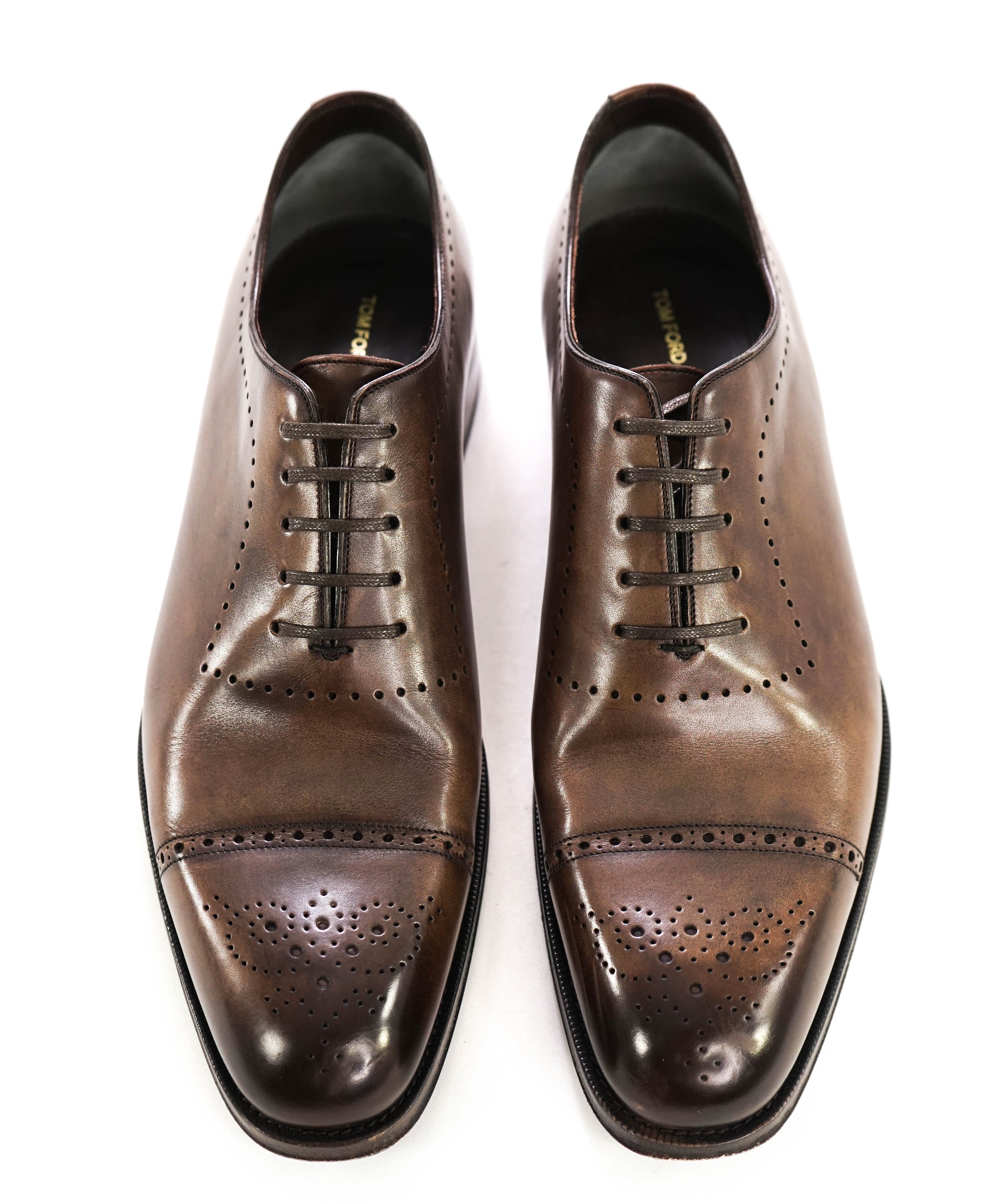 $1,790 TOM FORD - Wholecut "EDGAR" Brown Oxfords - 12 US (11)