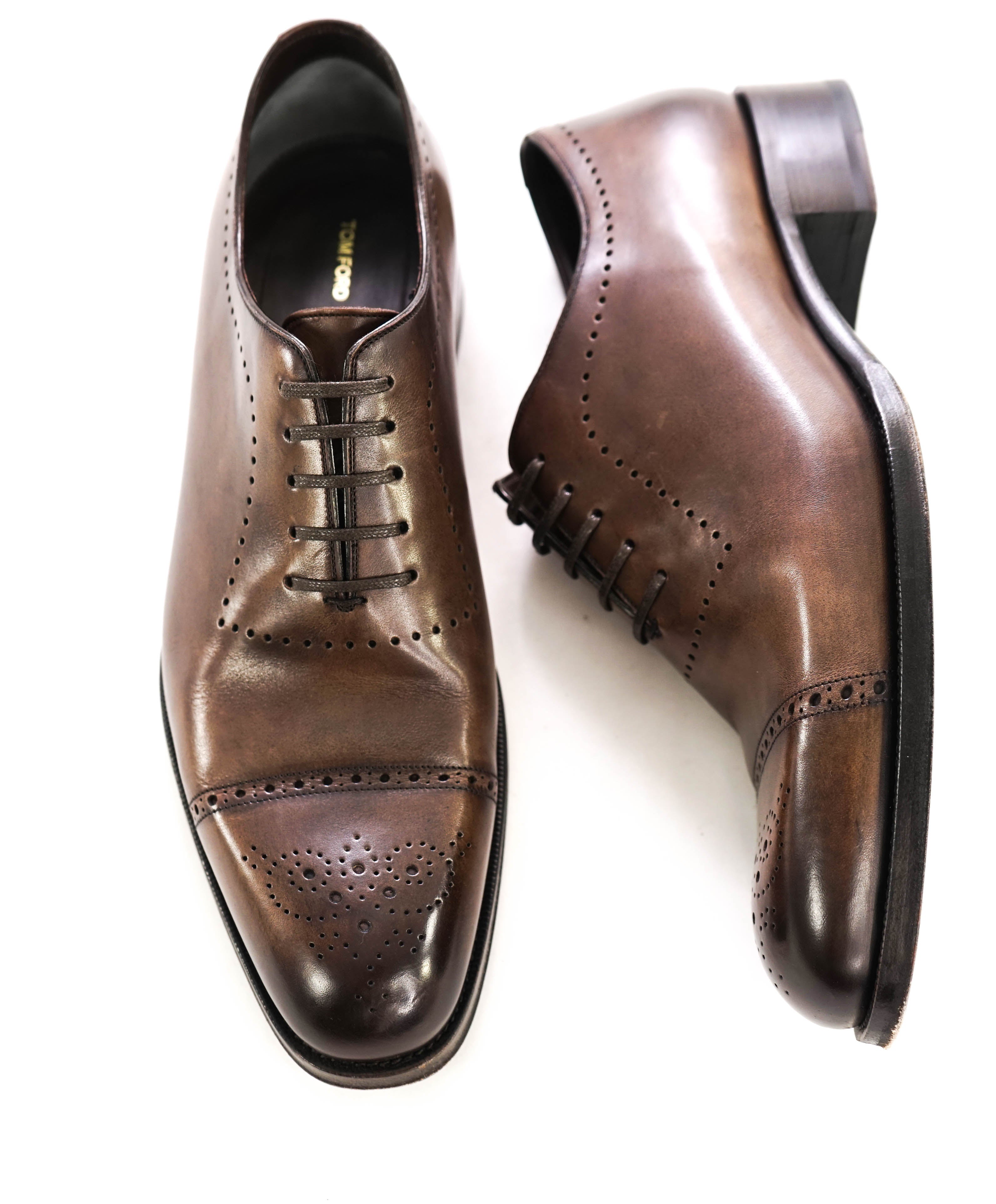 $1,790 TOM FORD - Wholecut "EDGAR" Brown Oxfords - 12 US (11)