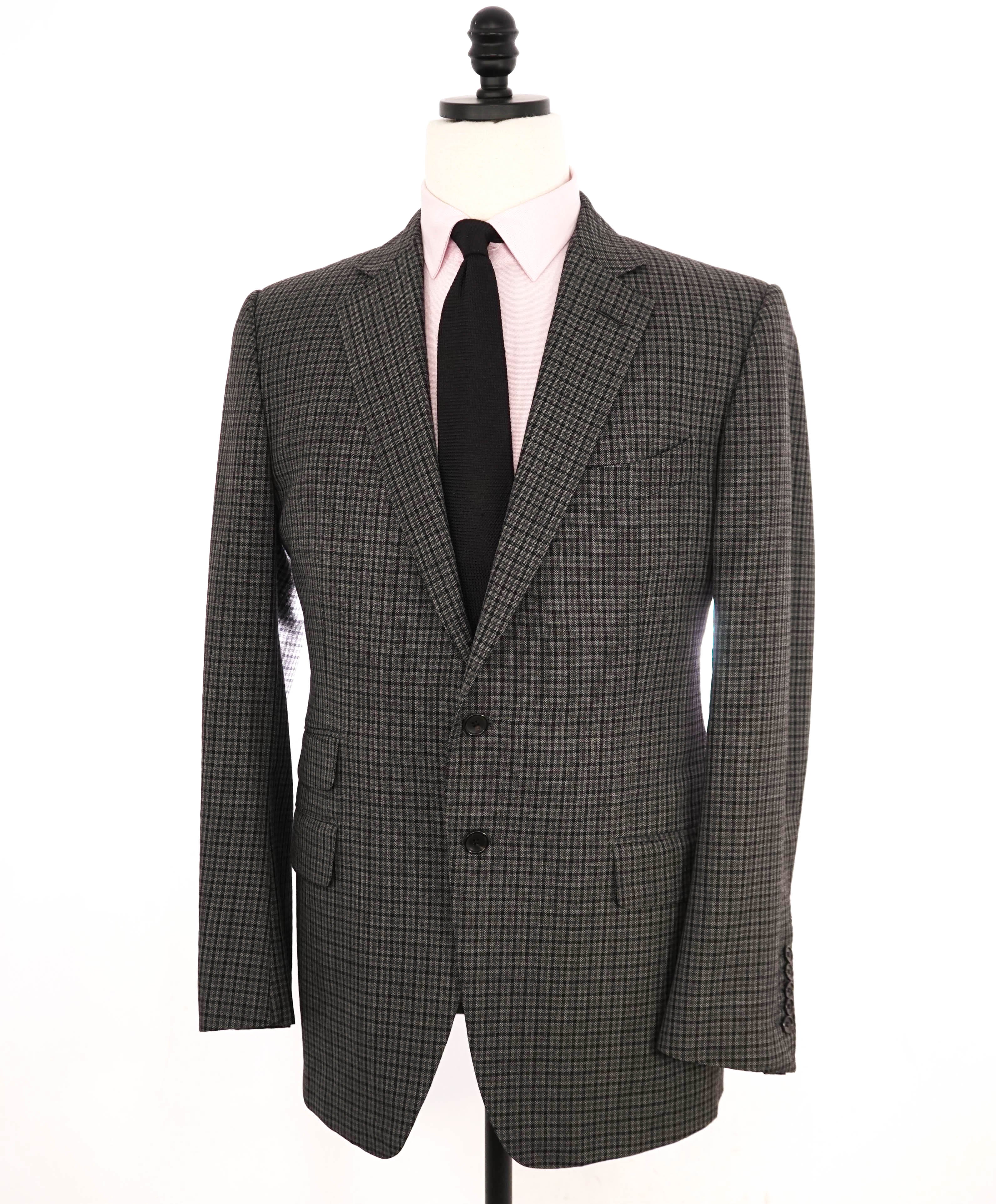 $5,970 TOM FORD - 2-Piece "FIT Y" Gray Gingham Check Suit - 44R (54EU)