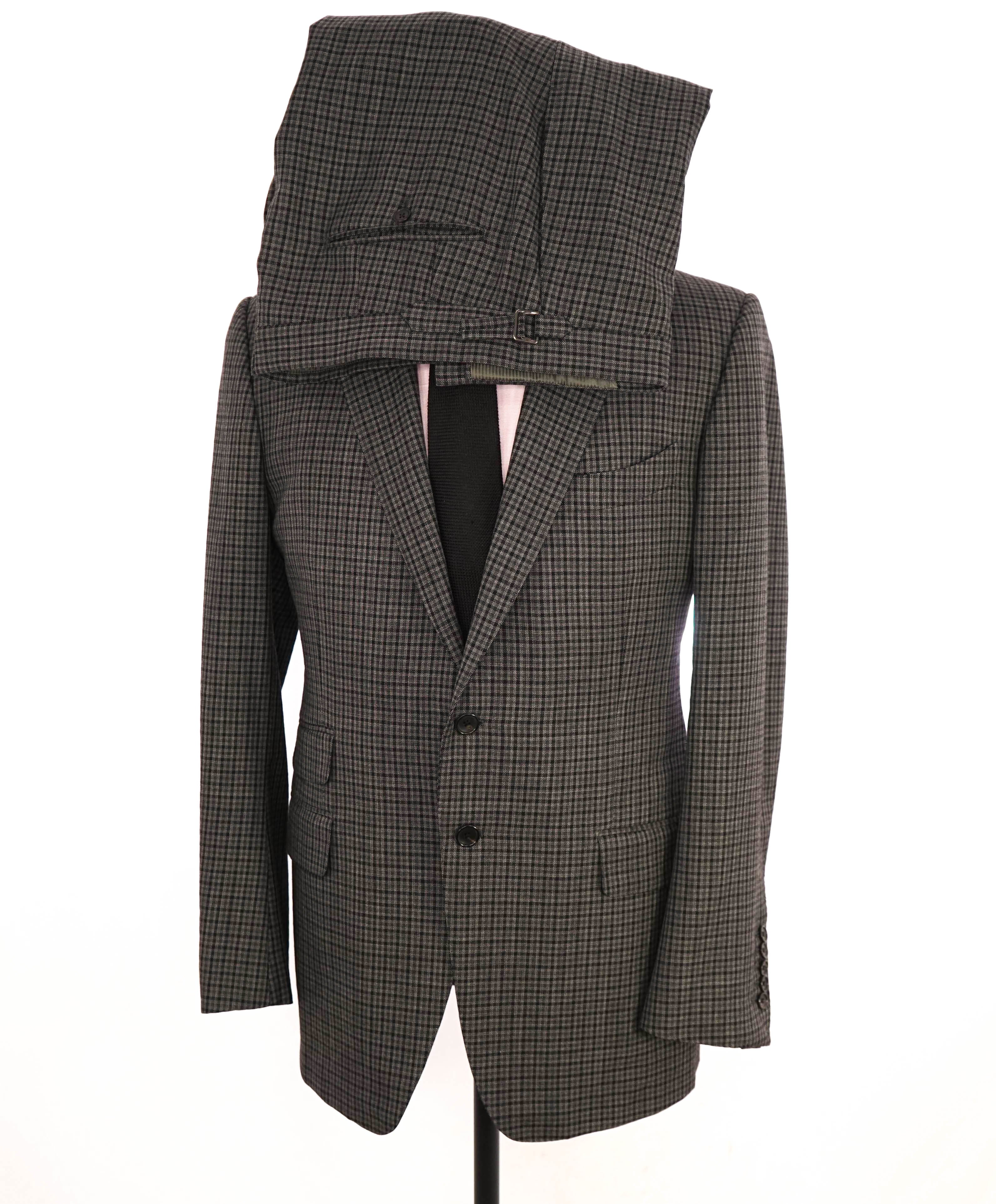 $5,970 TOM FORD - 2-Piece "FIT Y" Gray Gingham Check Suit - 44R (54EU)