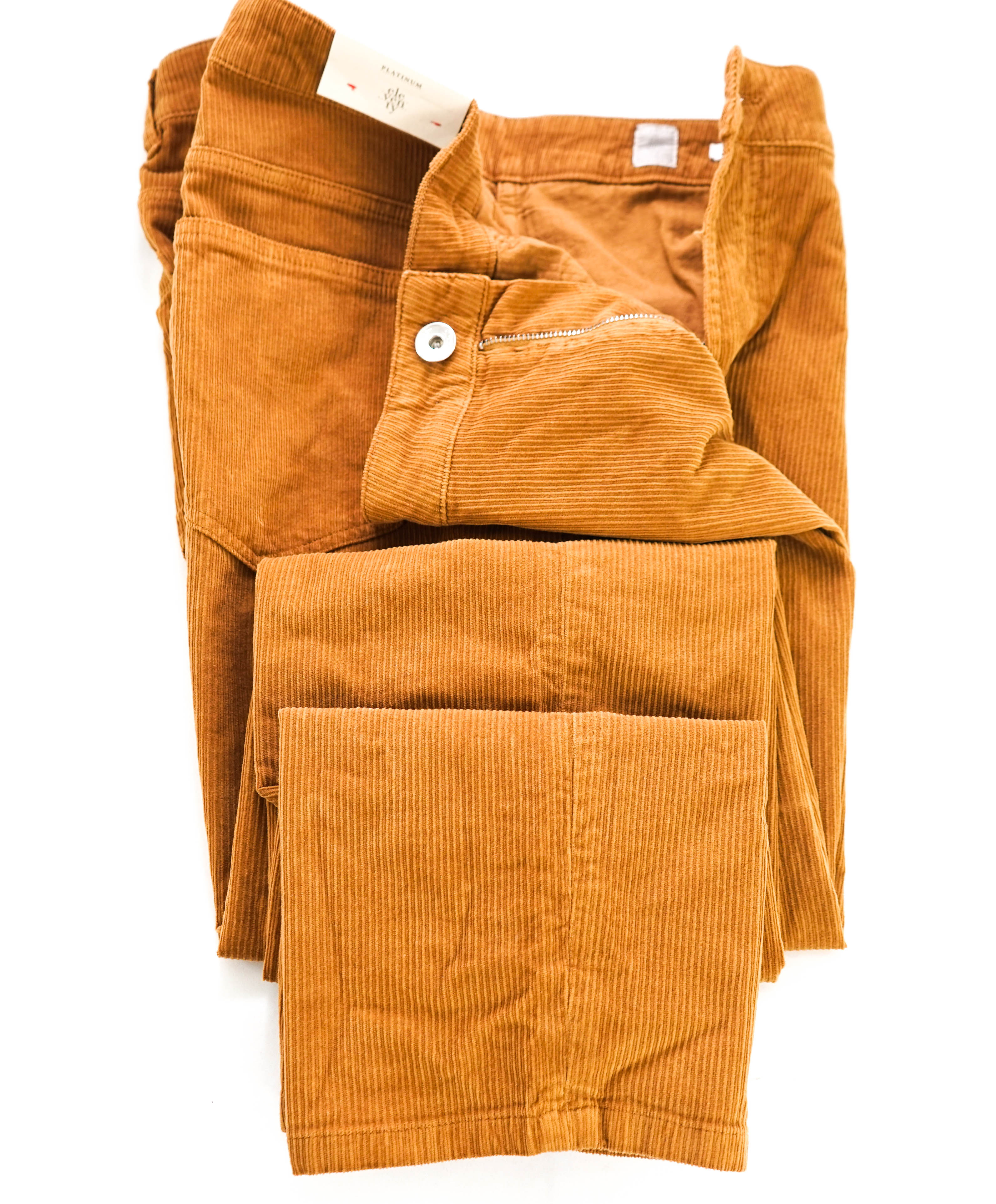 $495 ELEVENTY - CAMEL Cotton 5-Pocket Corduroy Chino Casual/Slim Pants- 38W