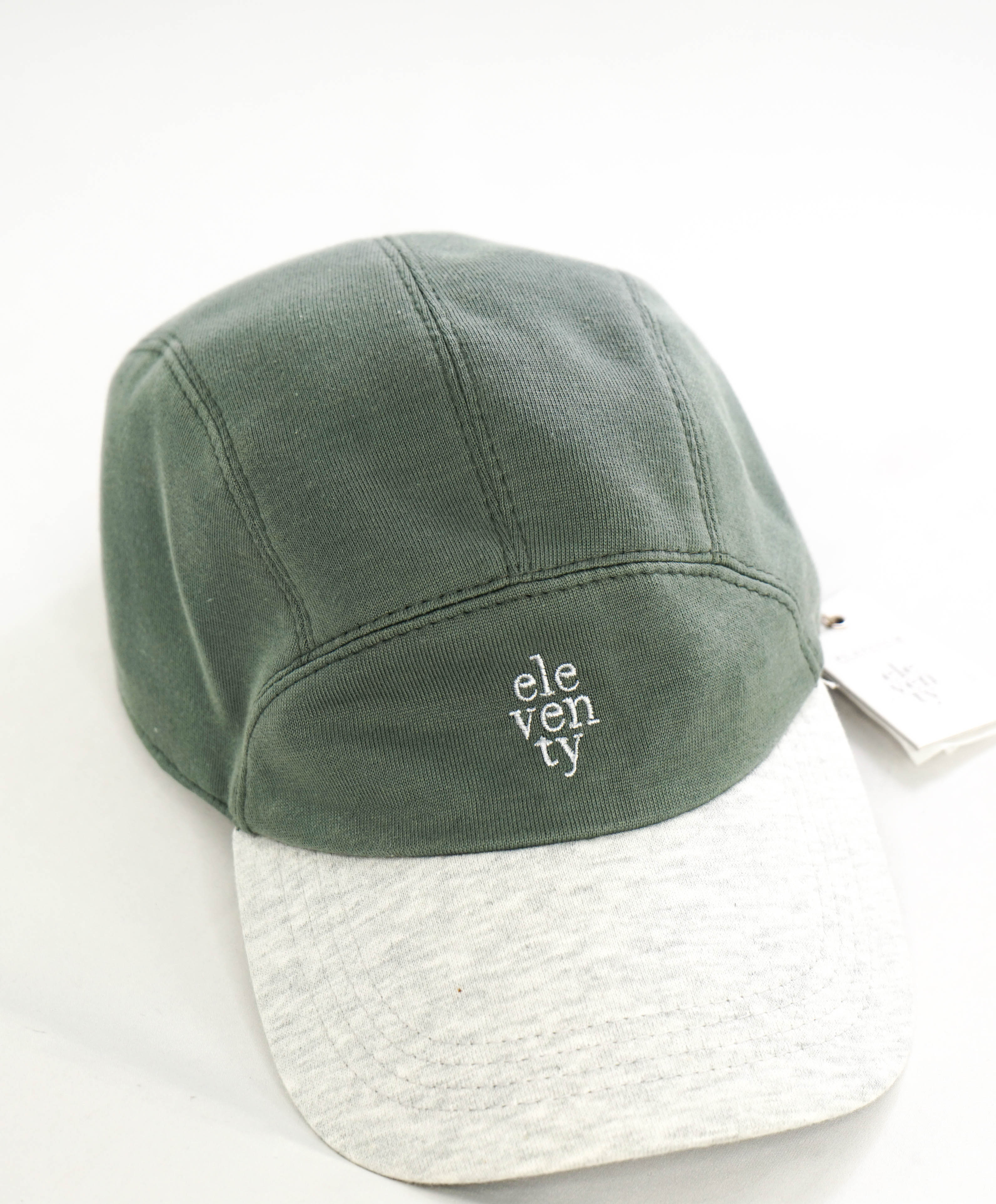 $395 ELEVENTY - Pastel Green PERFORMANCE FABRIC Logo Baseball Cap Hat - N/A