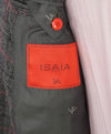 $5,750 ISAIA - "BASE MUSA" Gray & Red Check DOUBLE BREASTED Wool Suit - 40R