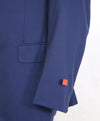 $5,750 ISAIA - "BASE SANITA" Royal Blue Solid Wool Suit - 46R