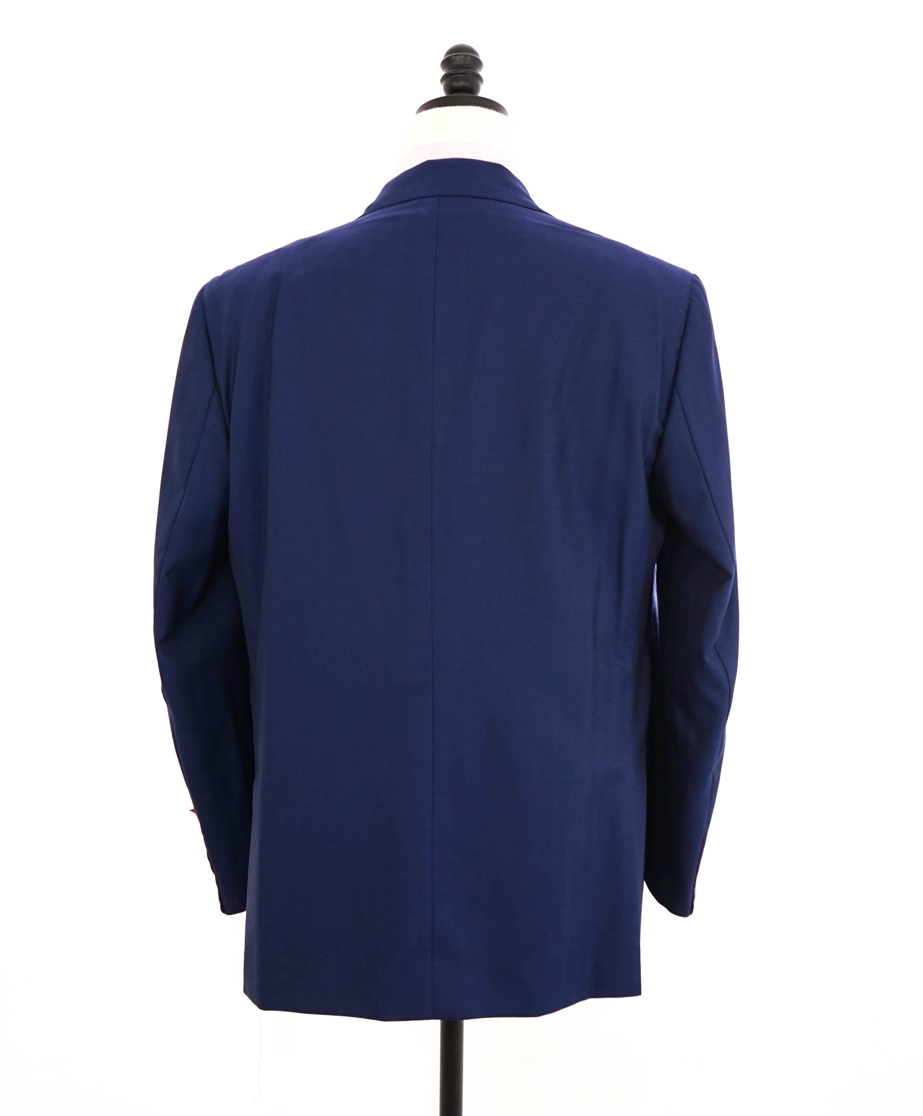 $5,750 ISAIA - "BASE SANITA" Royal Blue Solid Wool Suit - 46R