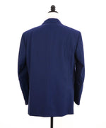 $5,750 ISAIA - "BASE SANITA" Royal Blue Solid Wool Suit - 46R