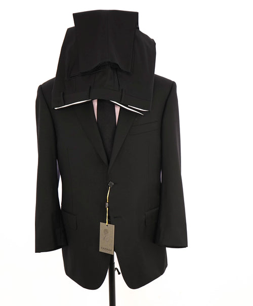 $2,195 CANALI - *CLOSET STAPLE* Black 2-Piece Suit - 44R