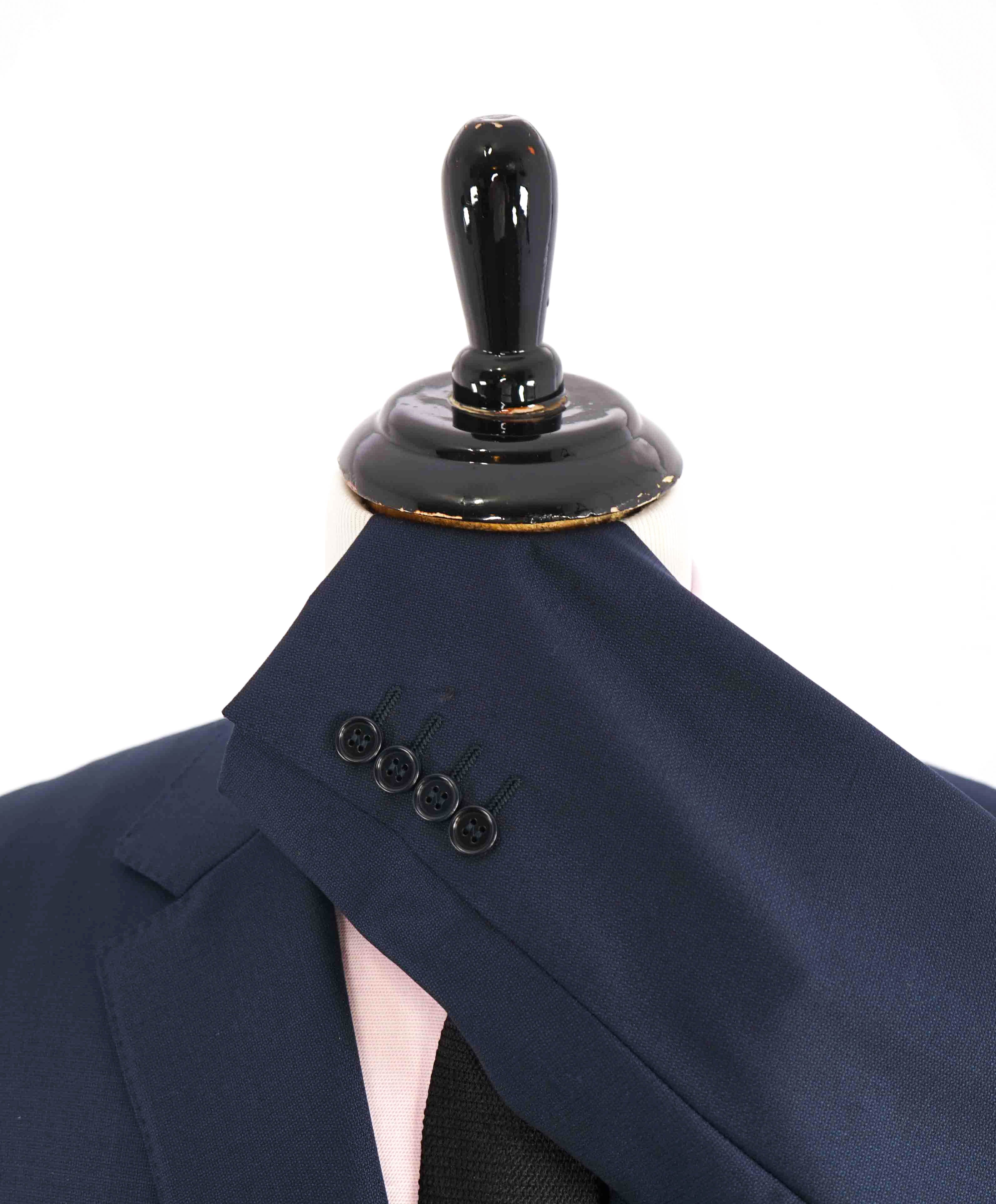 $2,000 CANALI - For SAKS 5TH AVE Navy Blue Textured Fabric Suit  - 46S