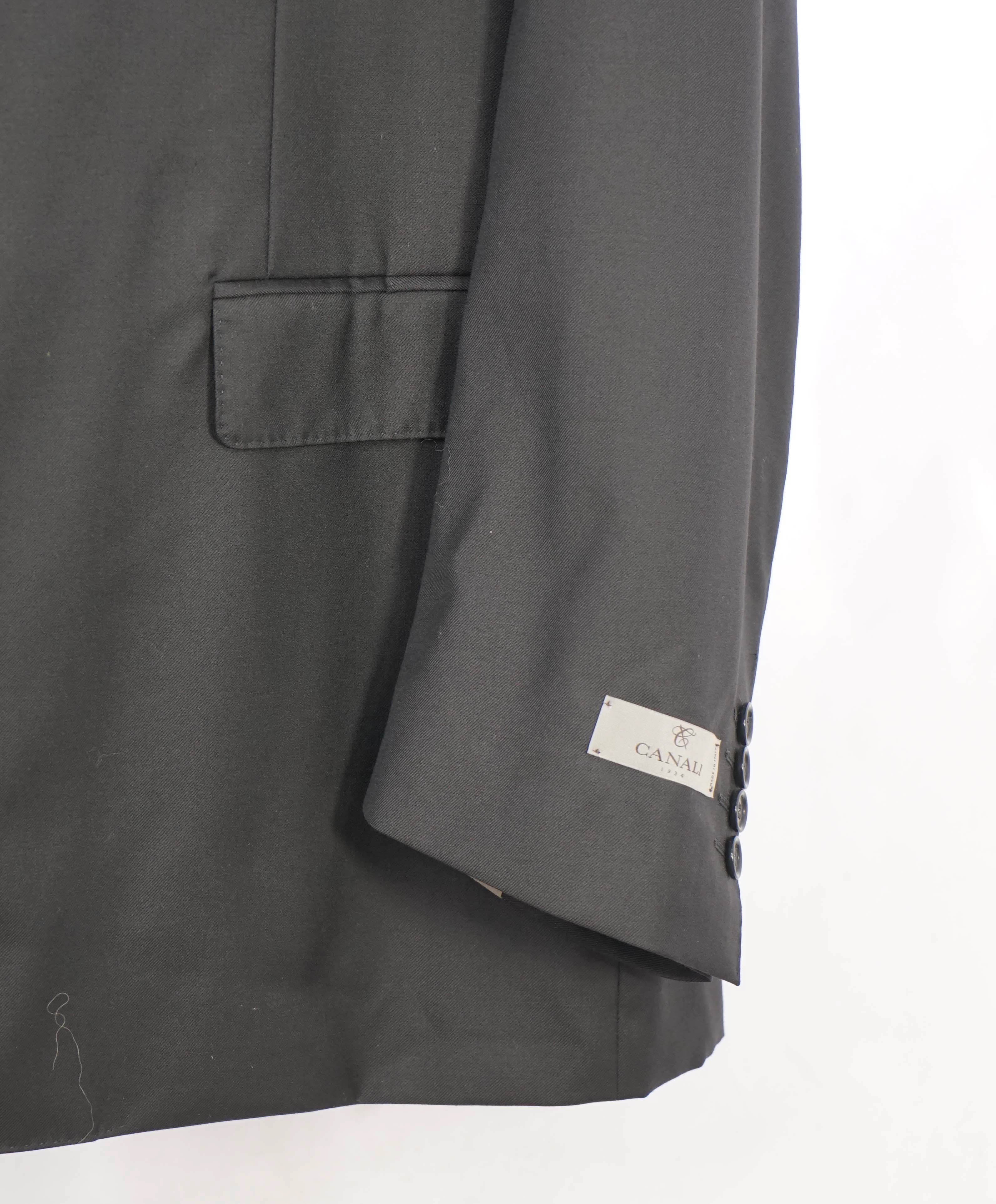 $2,195 CANALI - *CLOSET STAPLE* Black 2-Piece Suit - 54L