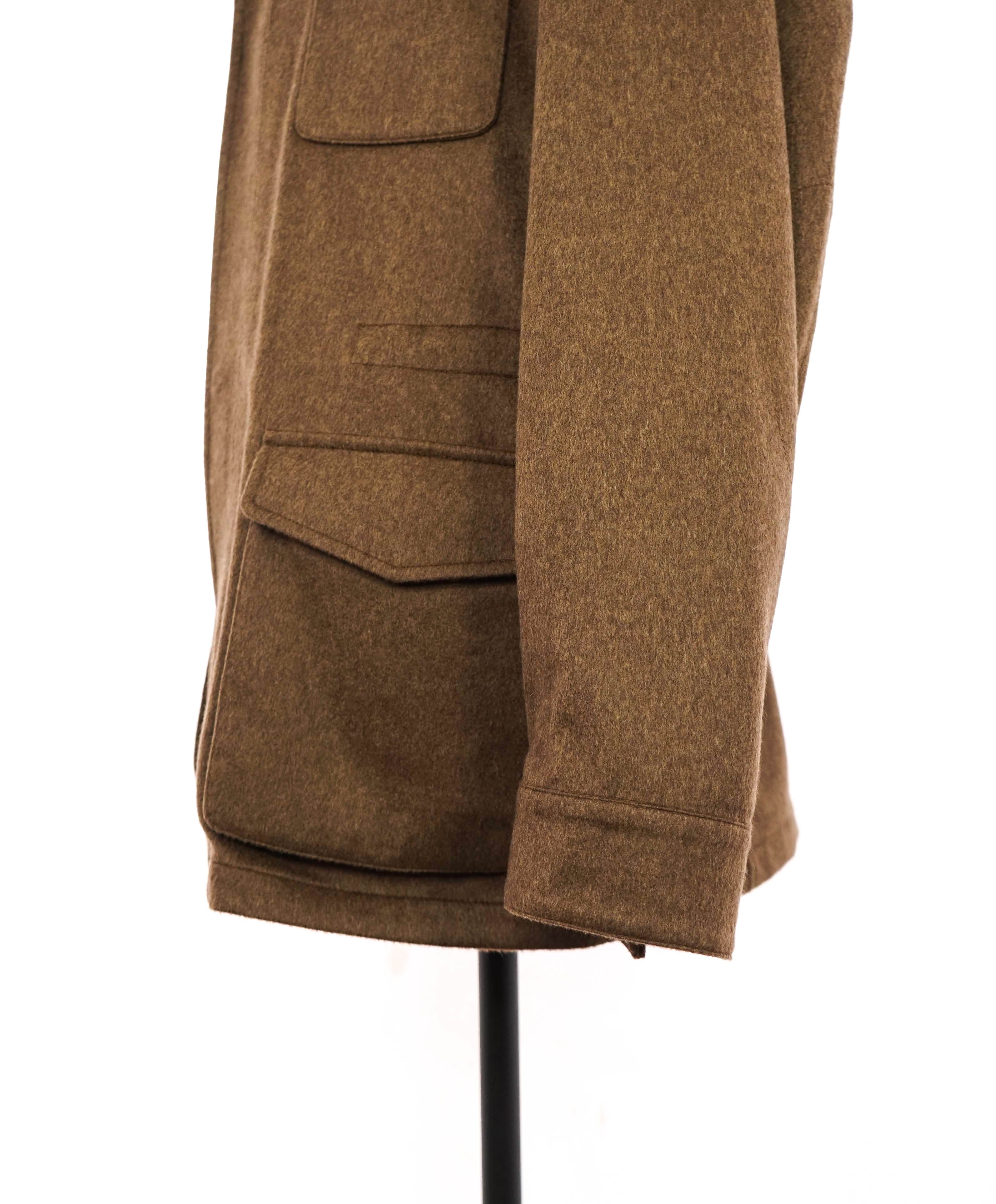 $14,545 KITON - *100% PURE CASHMERE* Brown Leather Jacket Top Coat - 48R