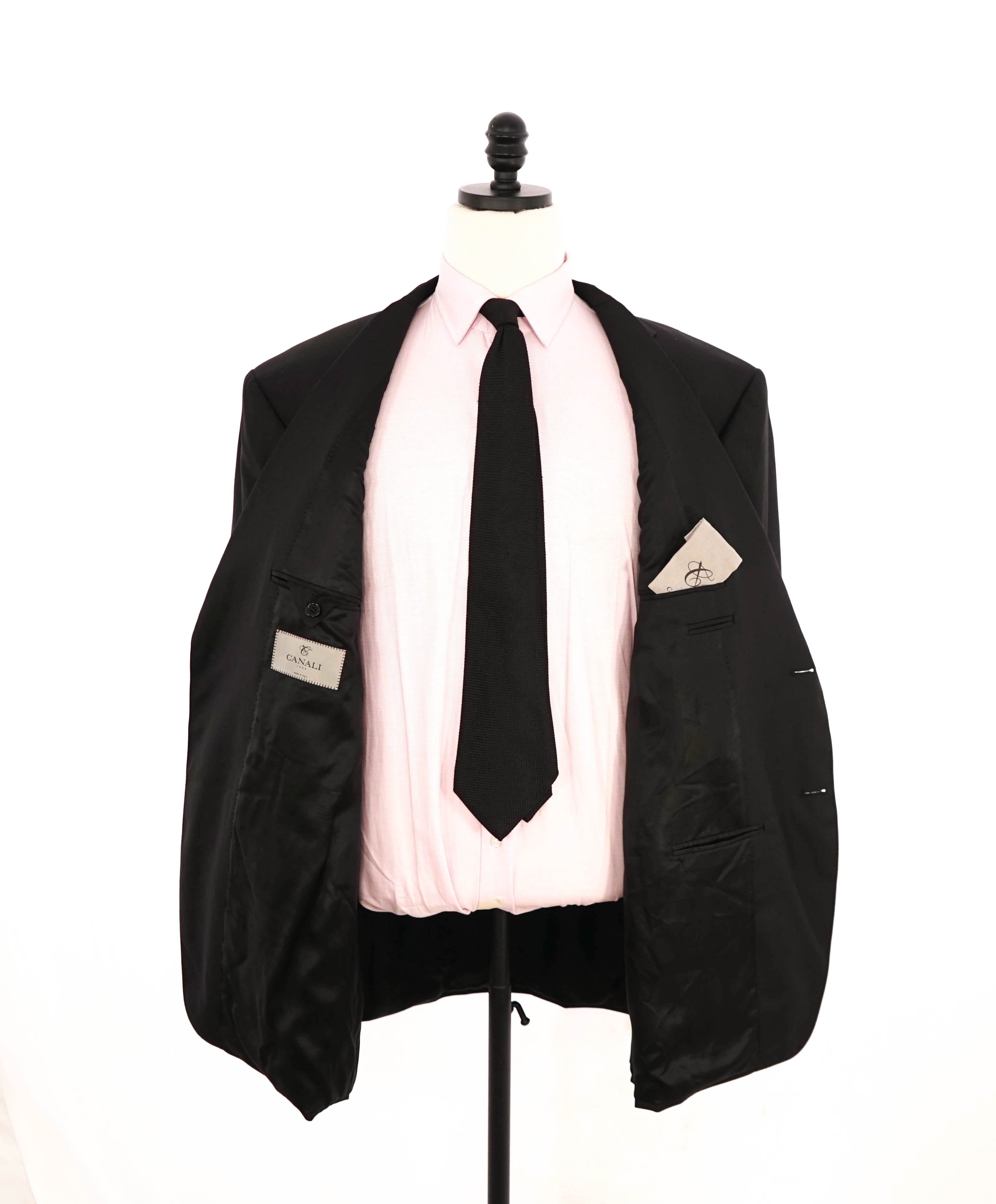 $2,195 CANALI - *CLOSET STAPLE* Black 2-Piece Suit - 54L